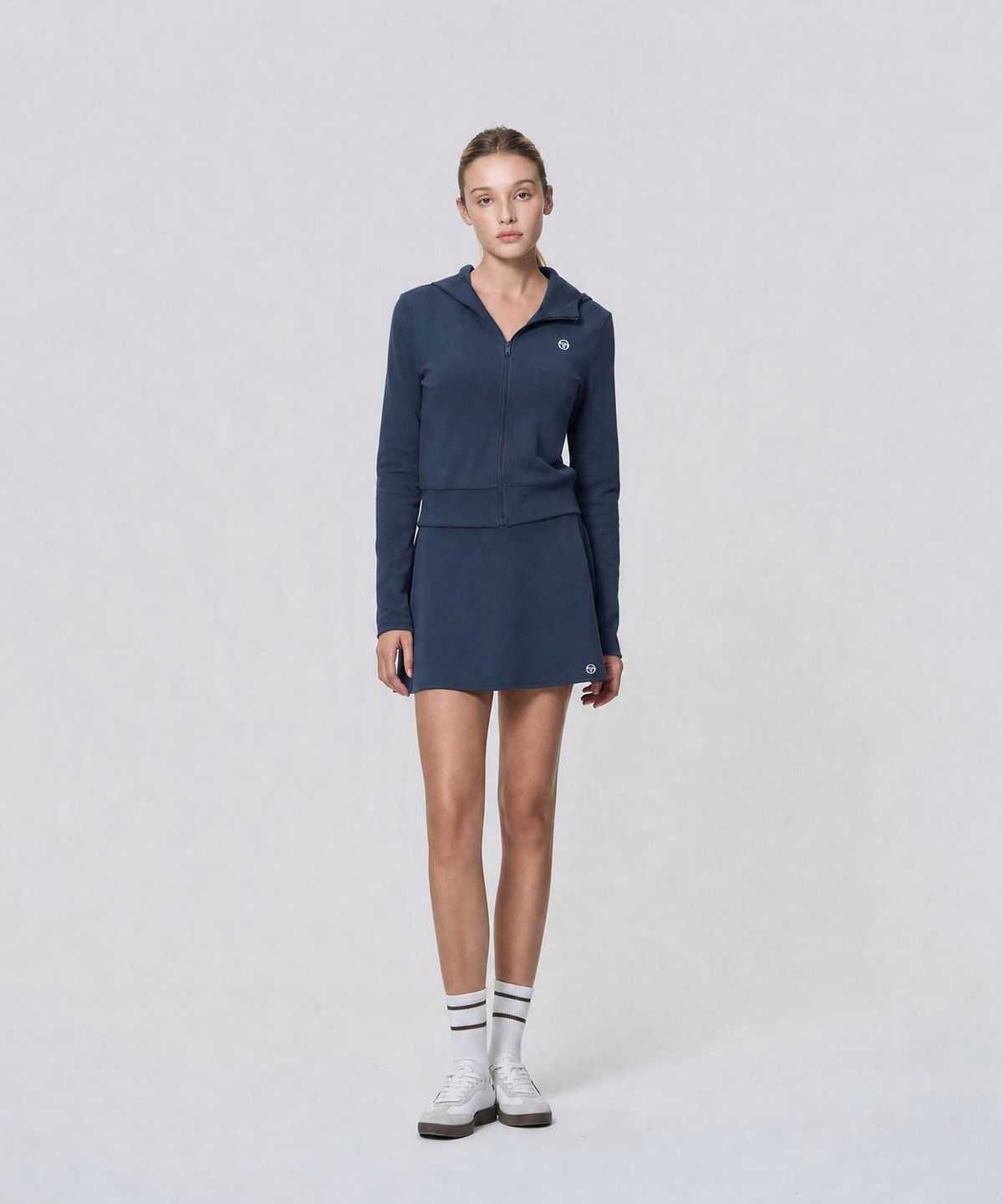 세르지오 타키니(SERGIO TACCHINI) W 액티브 슬림 후드집업 (Navy)