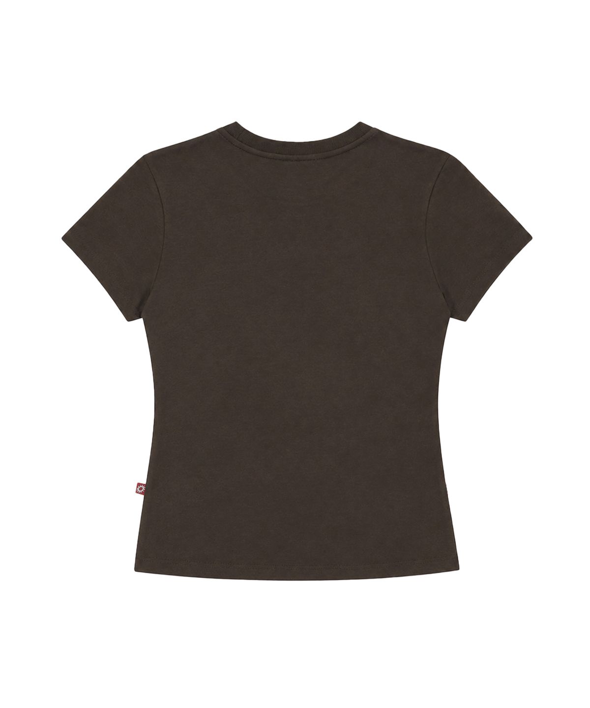 에스이에스티(S'EST) Side Slit Slim Fit T-shirts Dark Brown