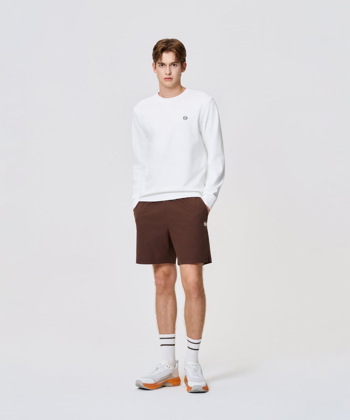 세르지오 타키니(SERGIO TACCHINI) U 액티브 크루넥 맨투맨 (White)