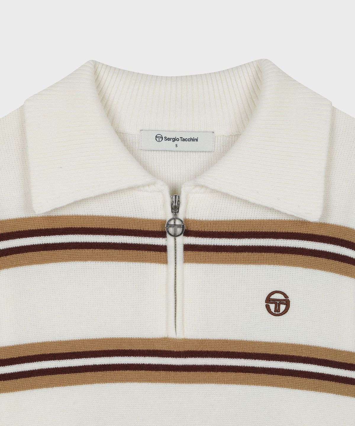 세르지오 타키니(SERGIO TACCHINI) W 울캐시 니트 하프집 스웨터 (Ptn.Ivory)