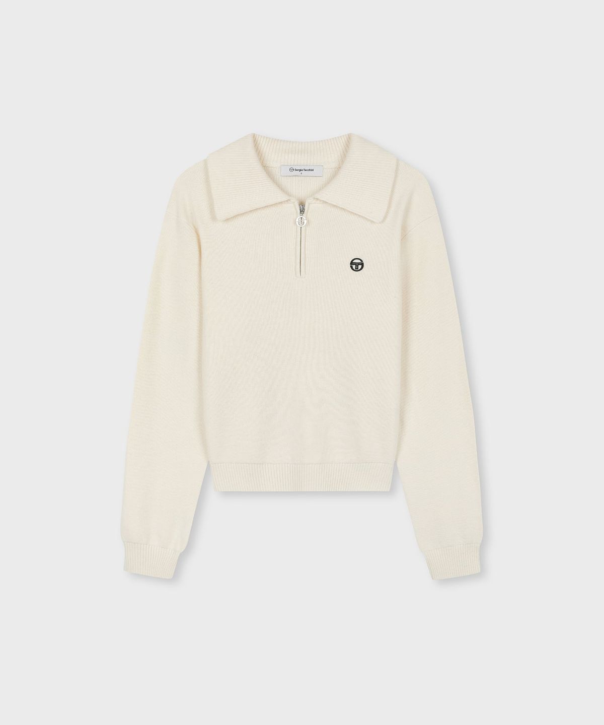 세르지오 타키니(SERGIO TACCHINI) W 울캐시 니트 하프집 스웨터 (Ivory)