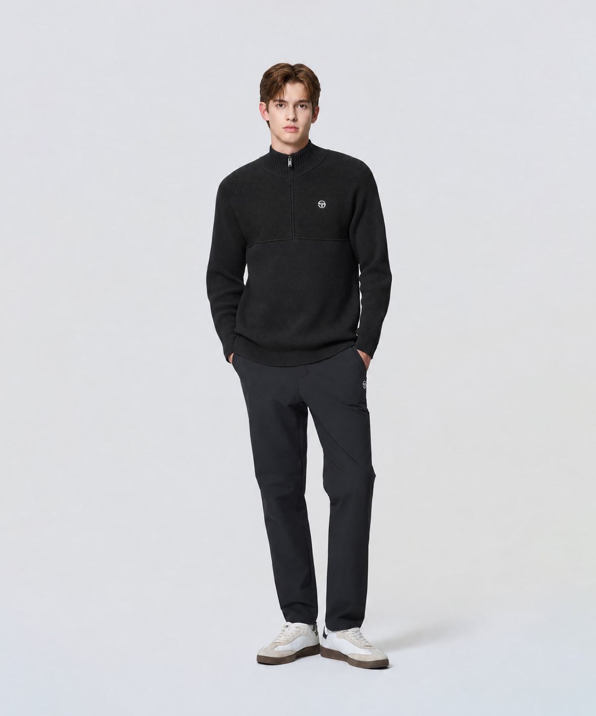 세르지오 타키니(SERGIO TACCHINI) M 하프집 스웨터 (Black)