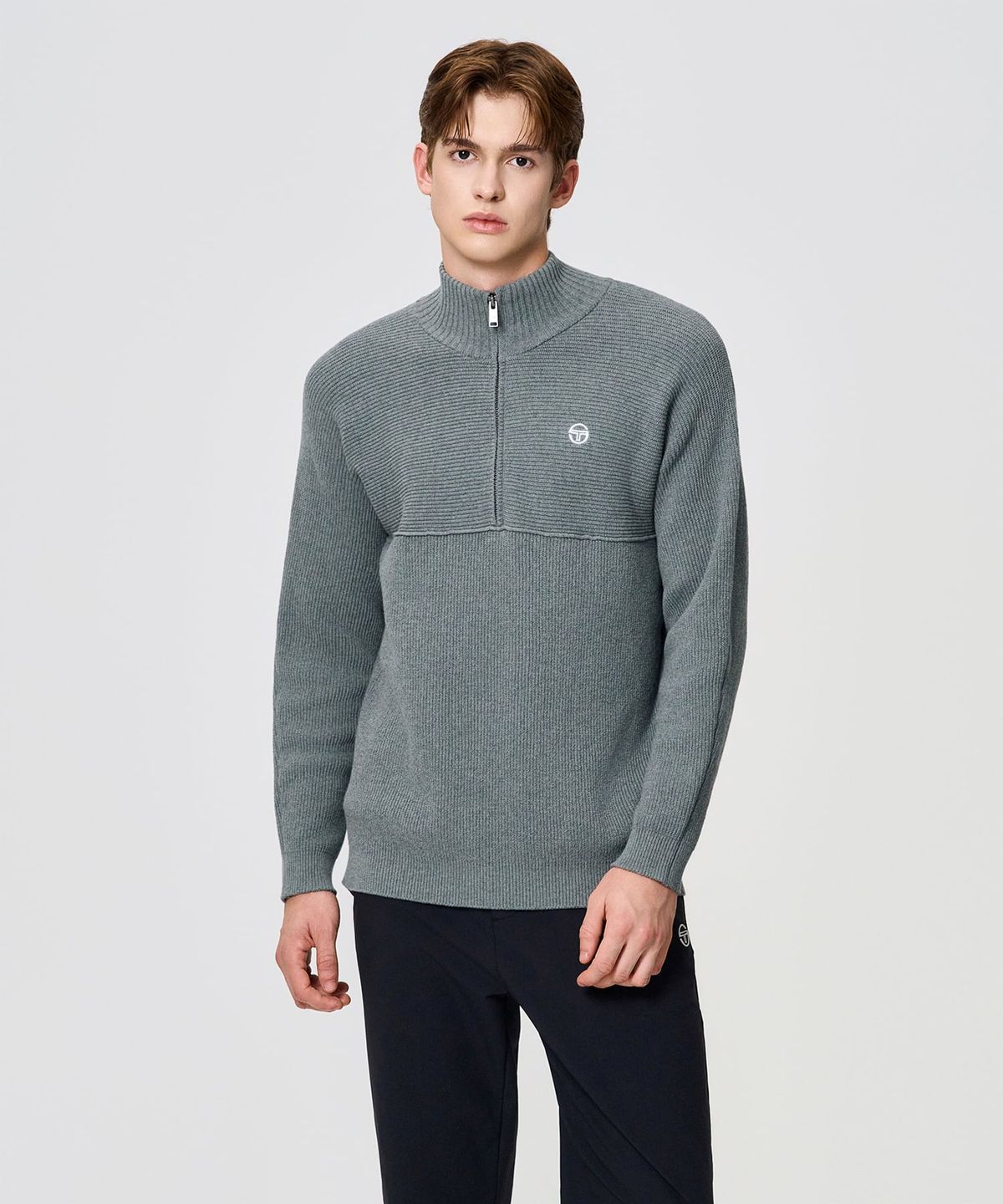 세르지오 타키니(SERGIO TACCHINI) M 하프집 스웨터 (D.Grey)