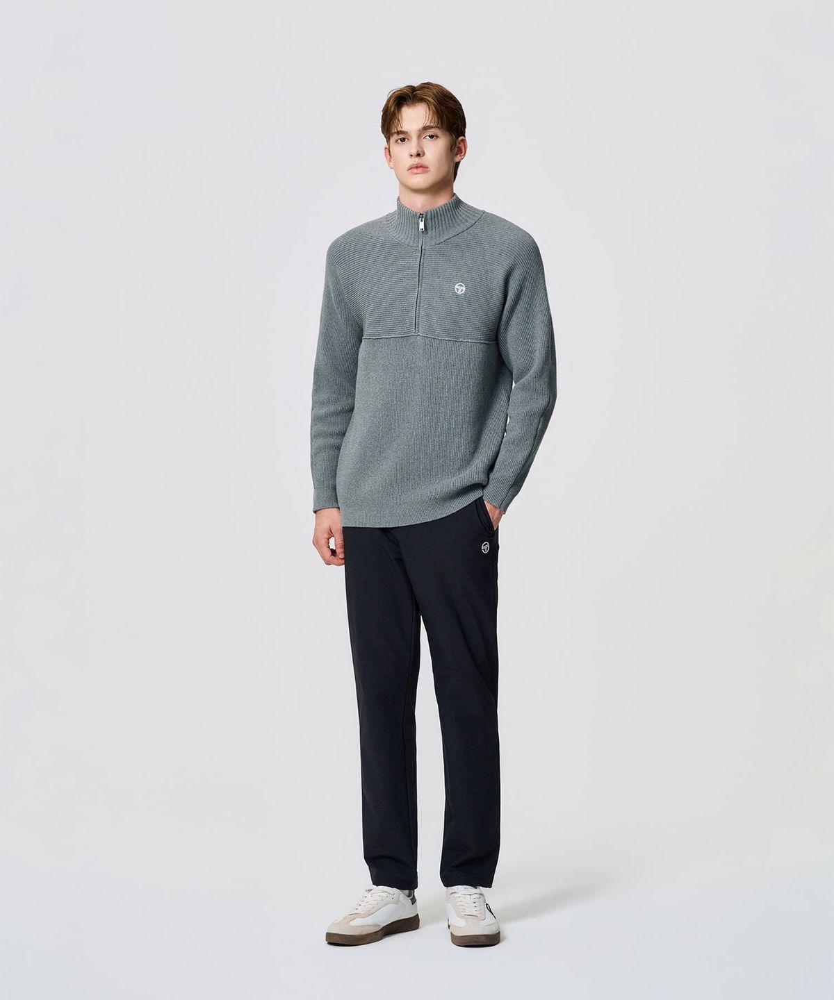 세르지오 타키니(SERGIO TACCHINI) M 하프집 스웨터 (D.Grey)