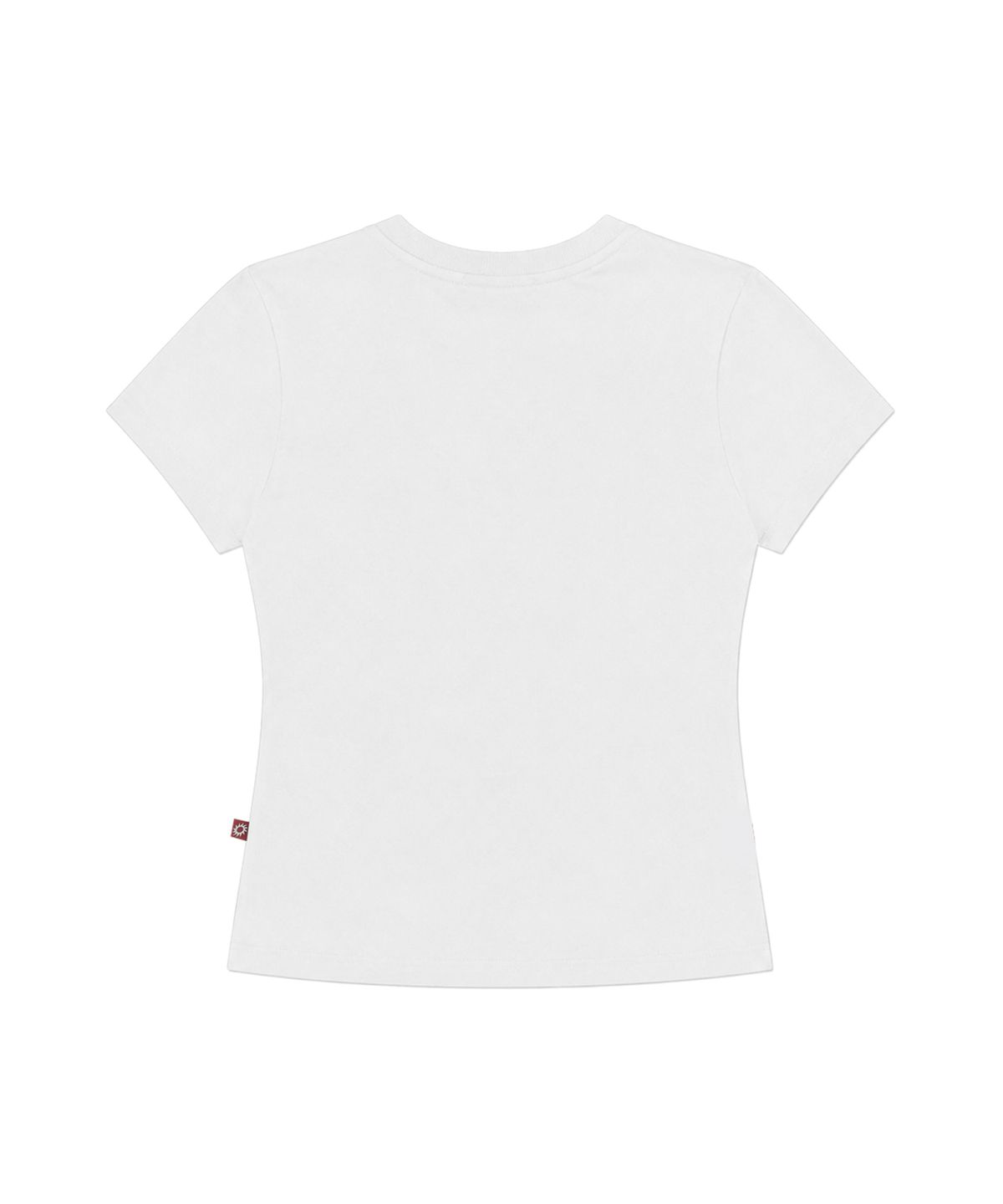 에스이에스티(S'EST) Dot Flower Slim Fit T-shirts White