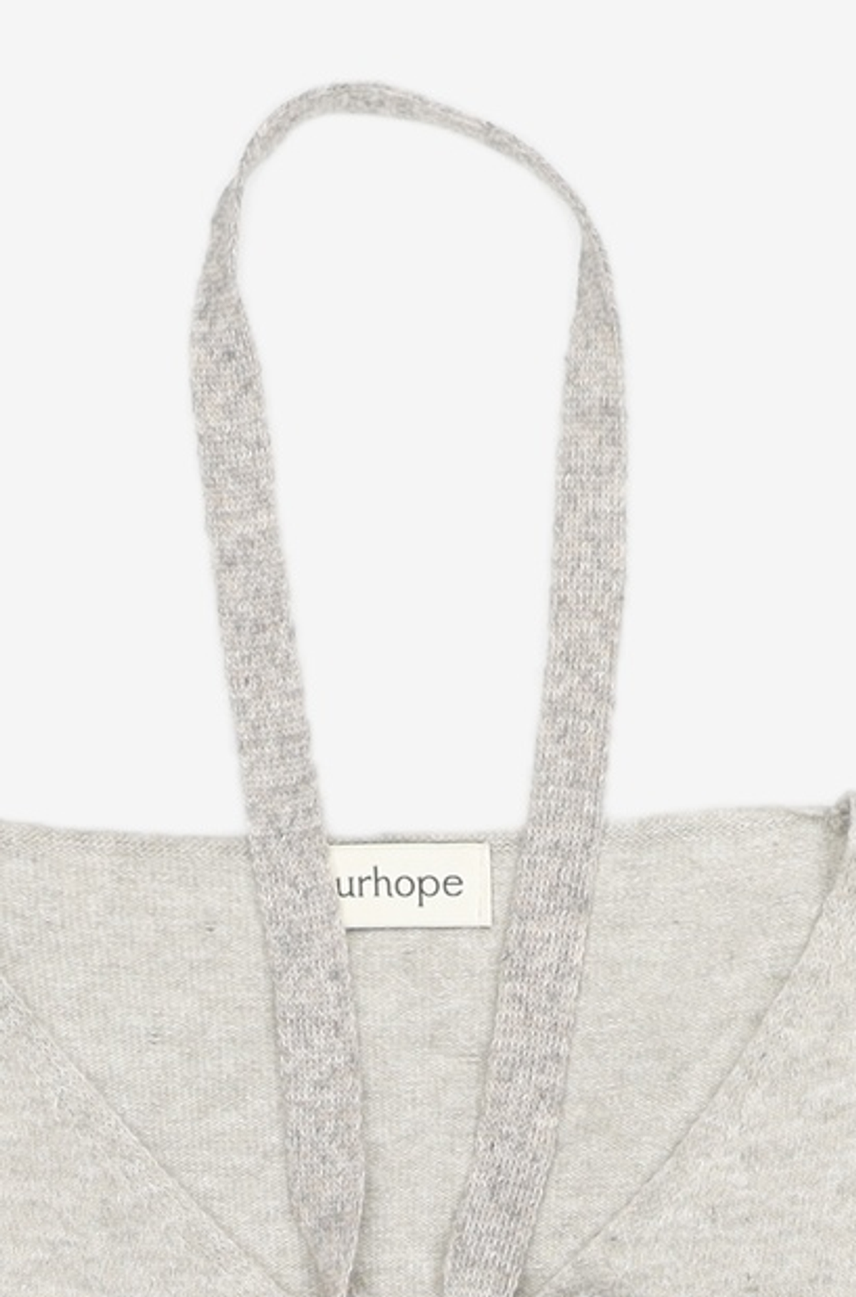 아워호프(OURHOPE) 캐시미어 타이 세트 브이넥 니트 - 멜란지 그레이 FREE