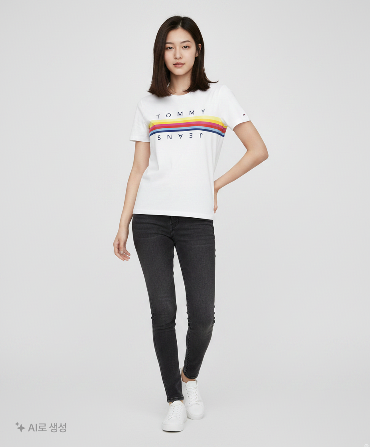 타미진스(TOMMY JEANS) 반소매 티셔츠 XS