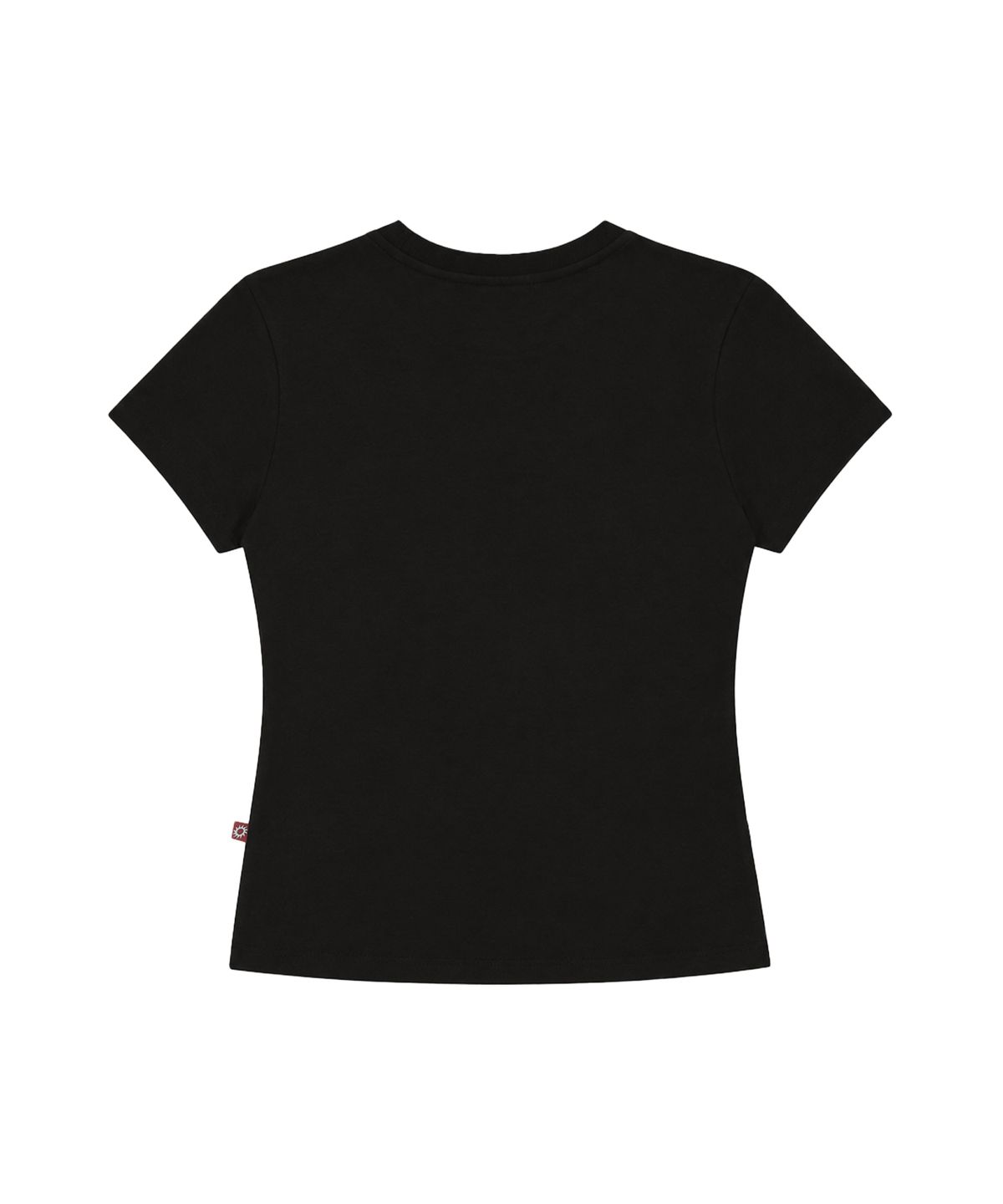 에스이에스티(S'EST) Dot Flower Slim Fit T-shirts Black