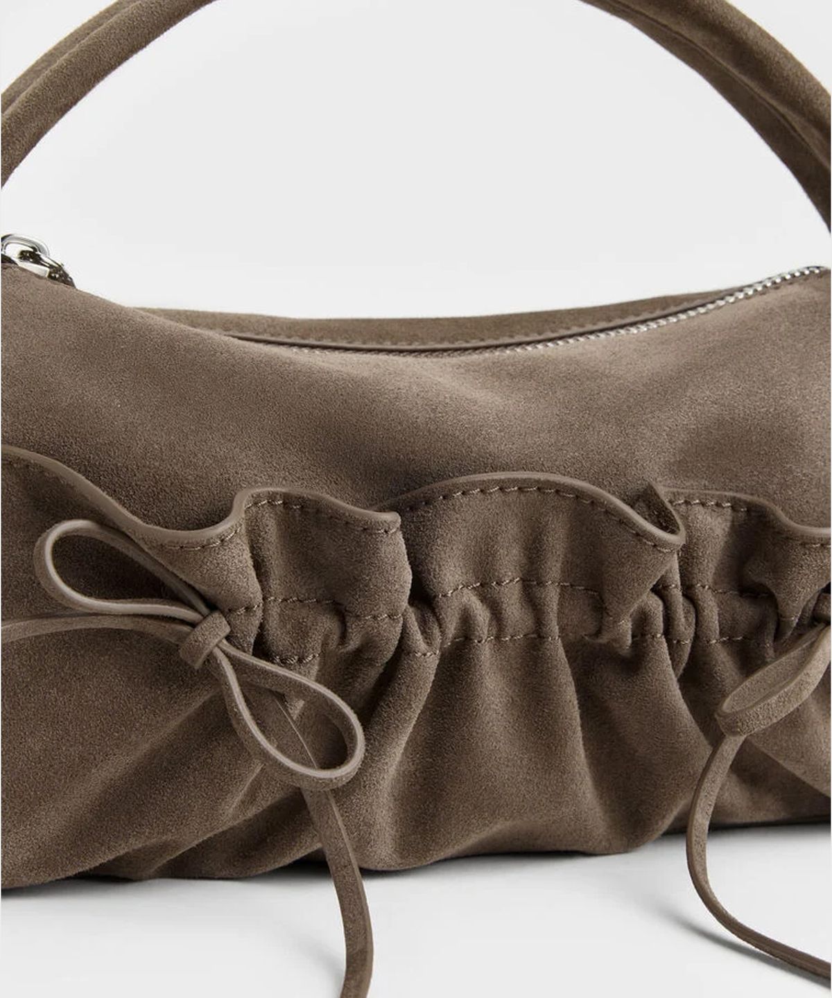 찰스앤키스(CHARLES & KEITH) 리스 셔링 보우 탑 핸들 백 스톤 그레이 CK2-50671909-1