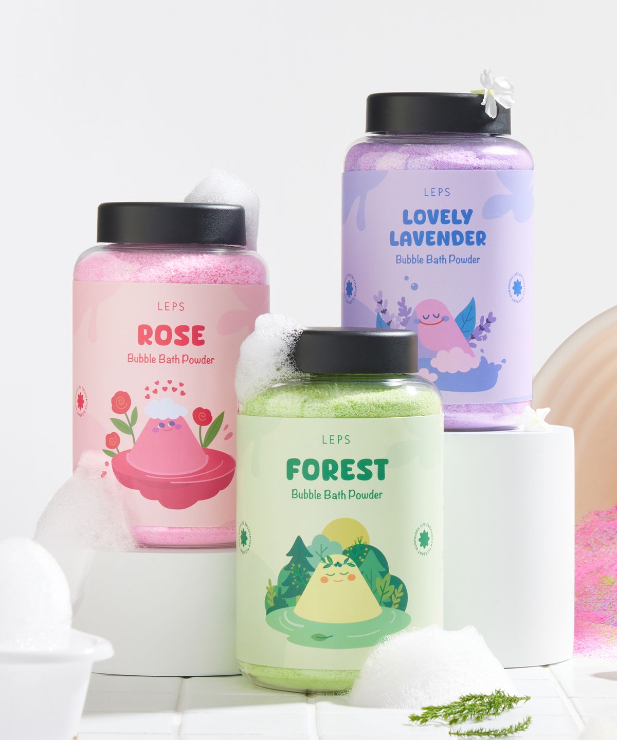 렙스(LEPS) 대용량 라벤더향 버블파우더 입욕제 러블리 라벤더 400g