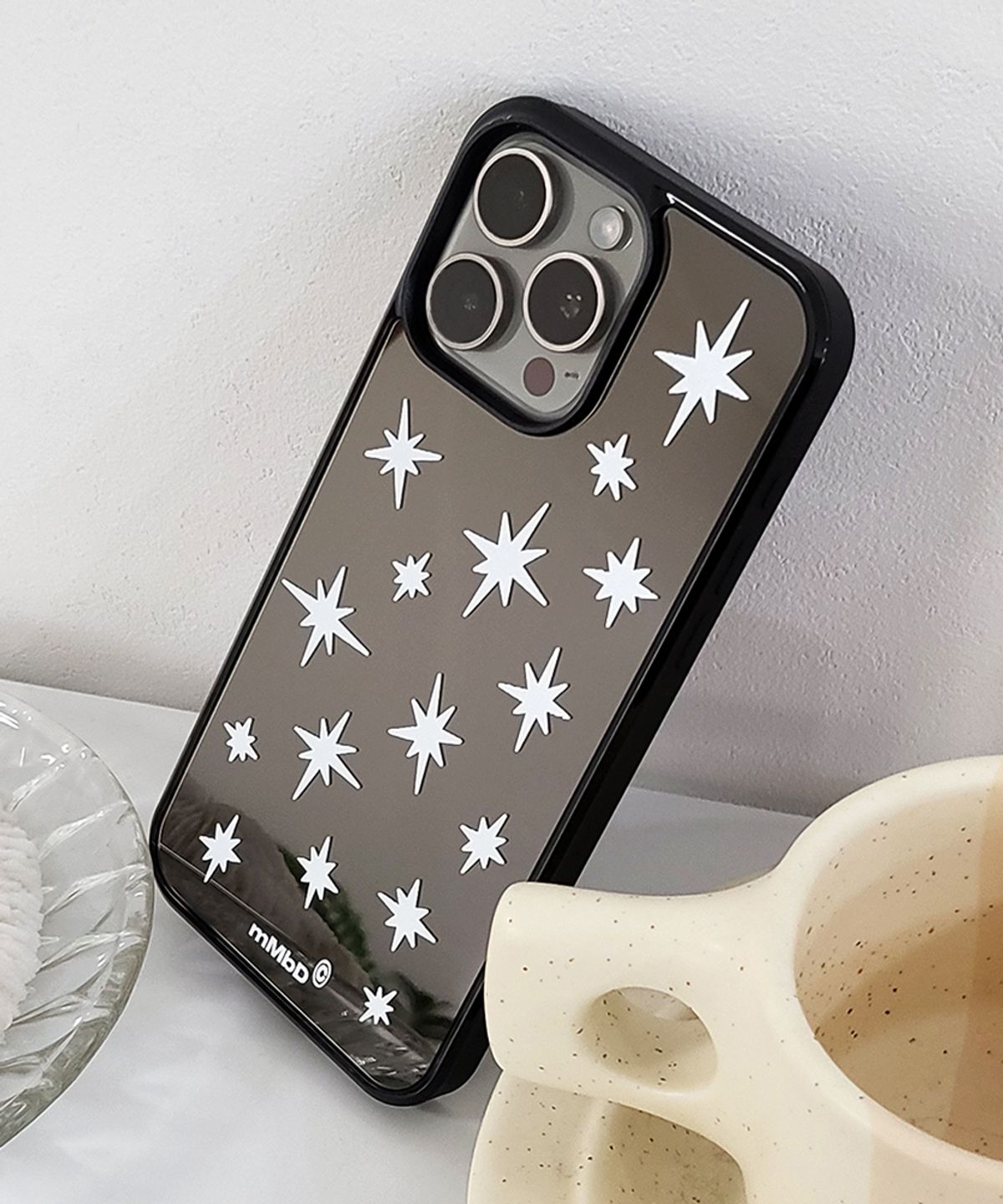 메모리즈바운더리(MEMORIESBOUNDARY) Stellar Scatter Black Mirror Phone Case (WH / MagSafe)