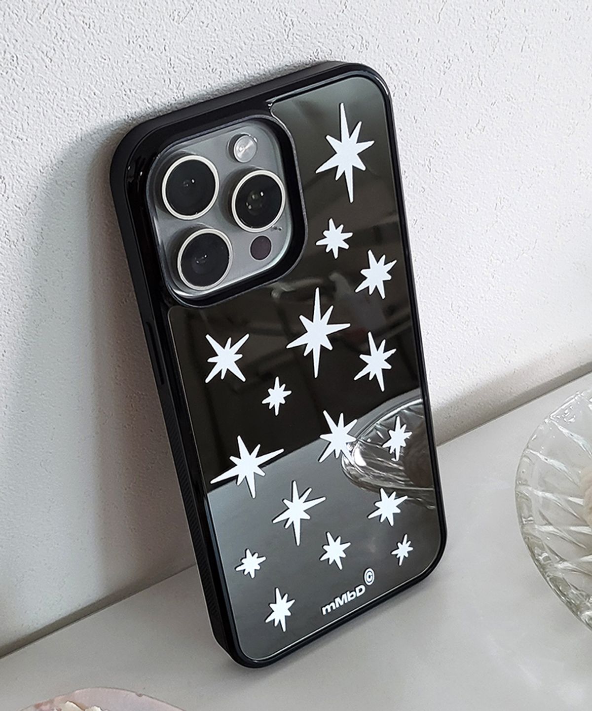 메모리즈바운더리(MEMORIESBOUNDARY) Stellar Scatter Black Mirror Phone Case (WH / MagSafe)