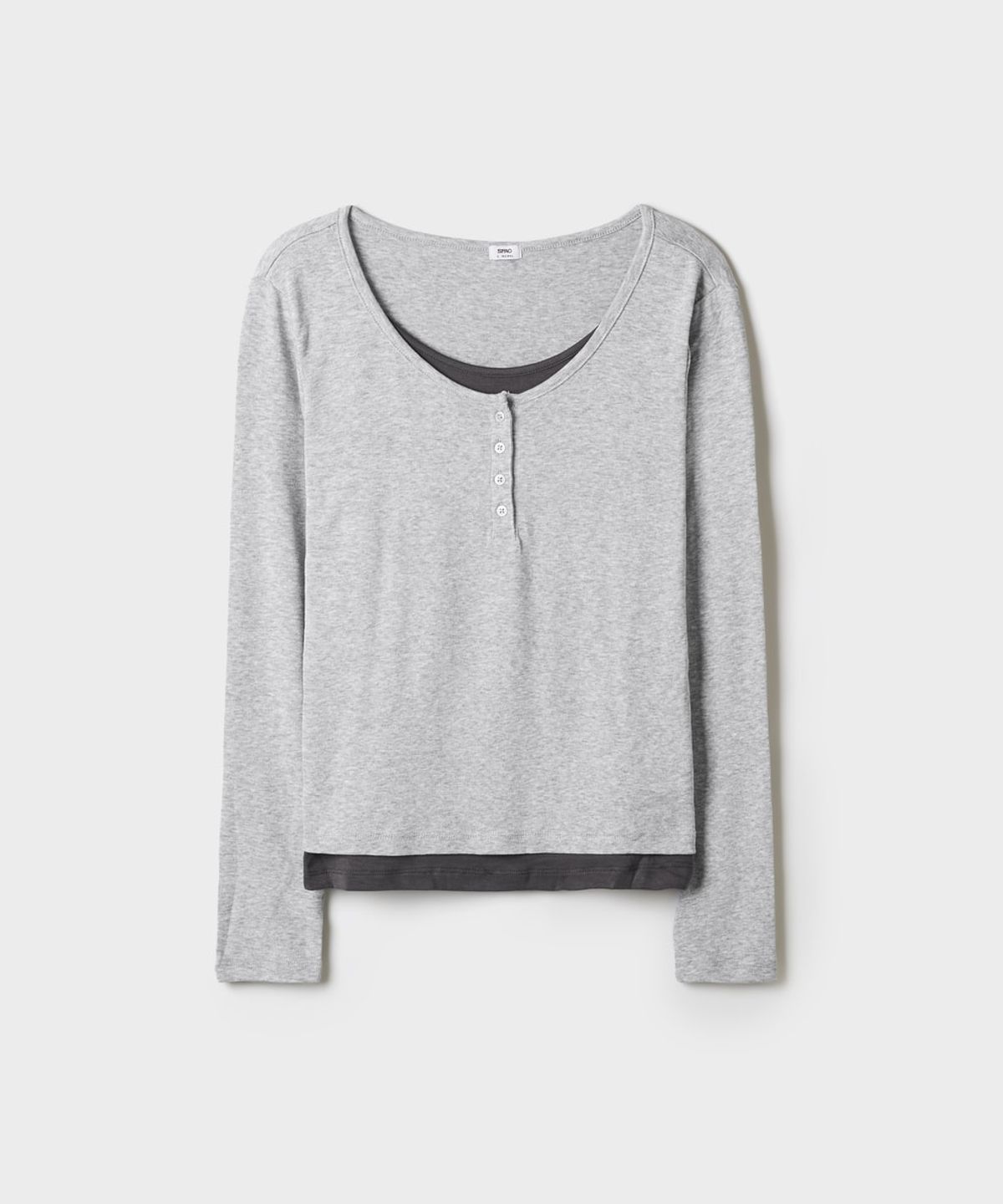 스파오(SPAO) 헨리넥 레이어드 긴팔티_SPLWG49G03