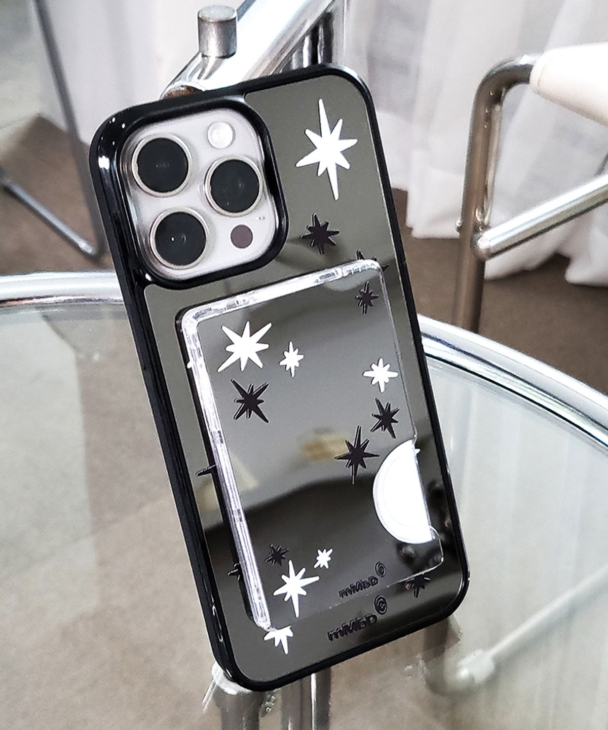 메모리즈바운더리(MEMORIESBOUNDARY) Stellar Scatter MagSafe Card Wallet MIX (BlackMirror)