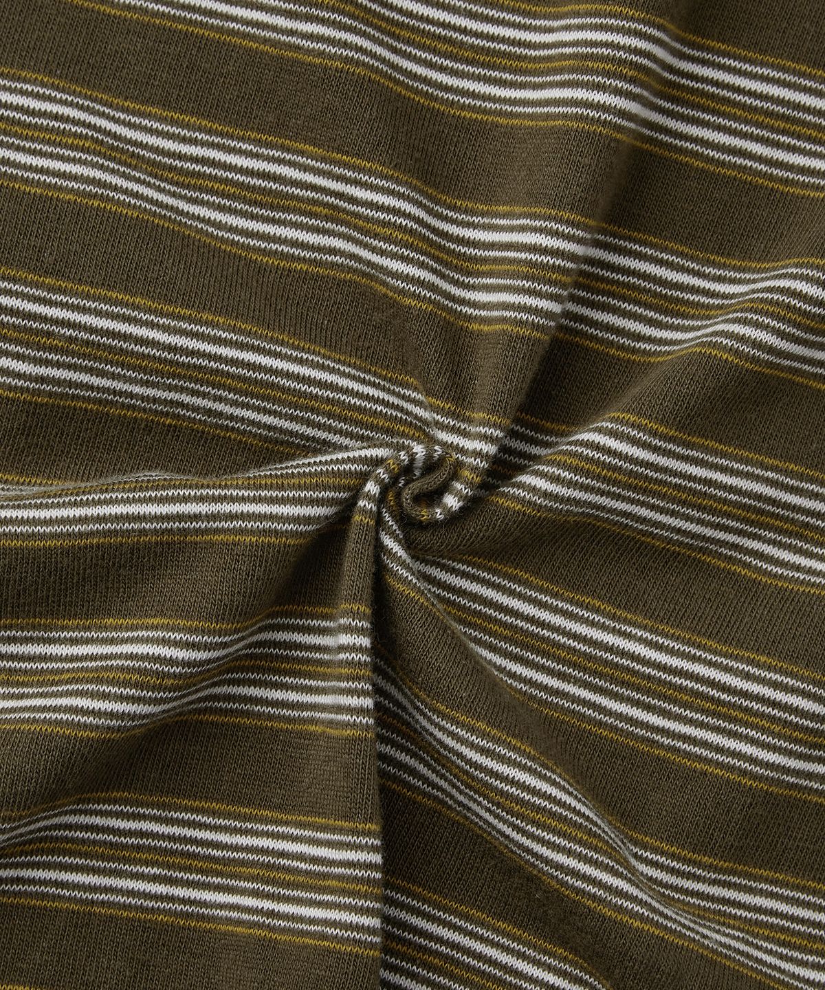 아웃스탠딩(OUTSTANDING) MULTI STRIPE POCKET LONG SLEEVE_YELLOW/OLIVE