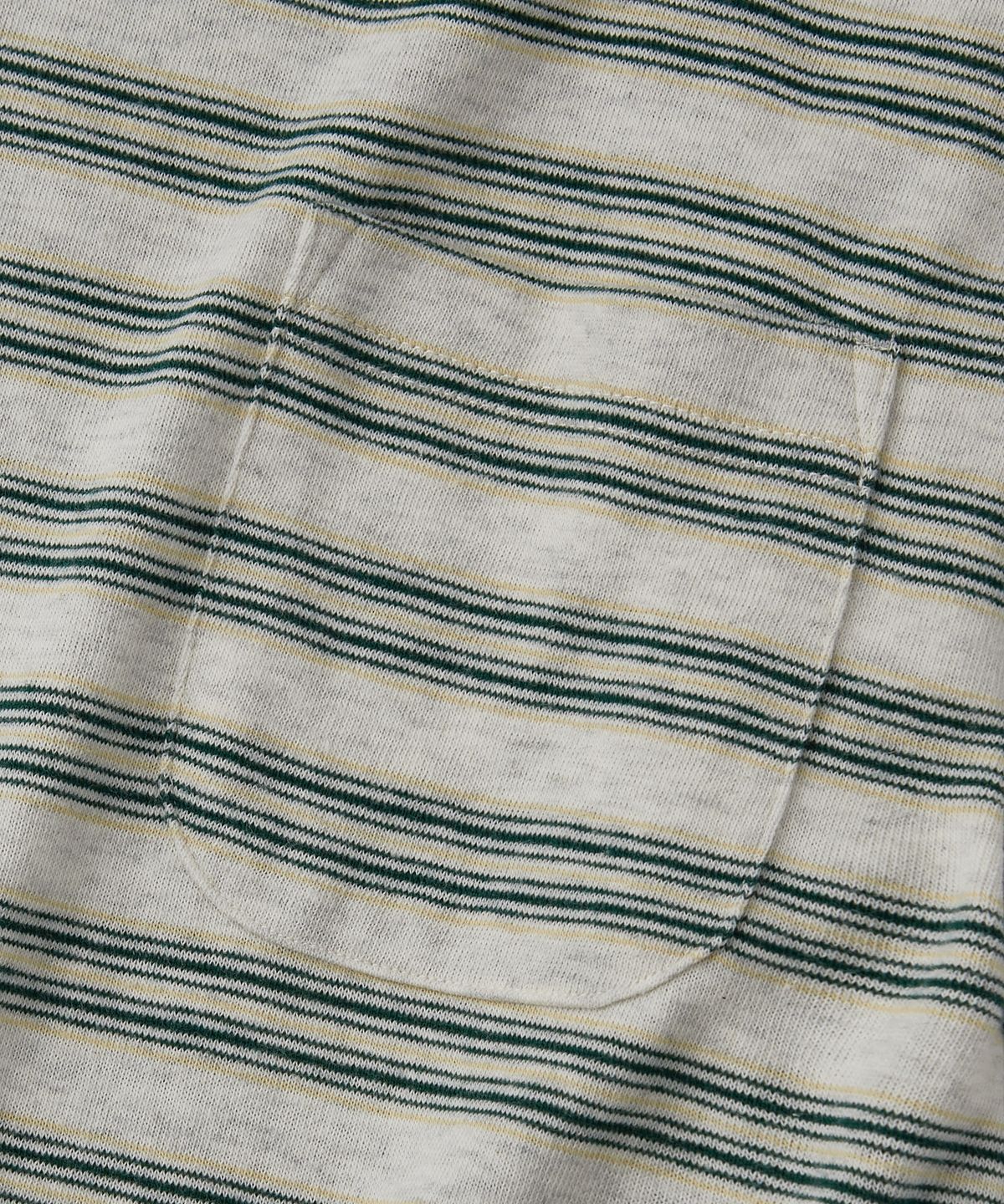 아웃스탠딩(OUTSTANDING) MULTI STRIPE POCKET LONG SLEEVE_GREEN/1%OATMEAL