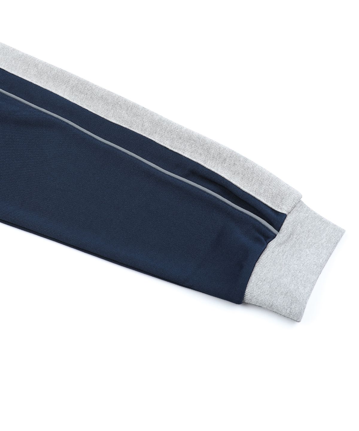 엑스톤즈(XTONZ) XJ140 슬림핏 아플리케 파이핑 트랙 집업 (NAVY)