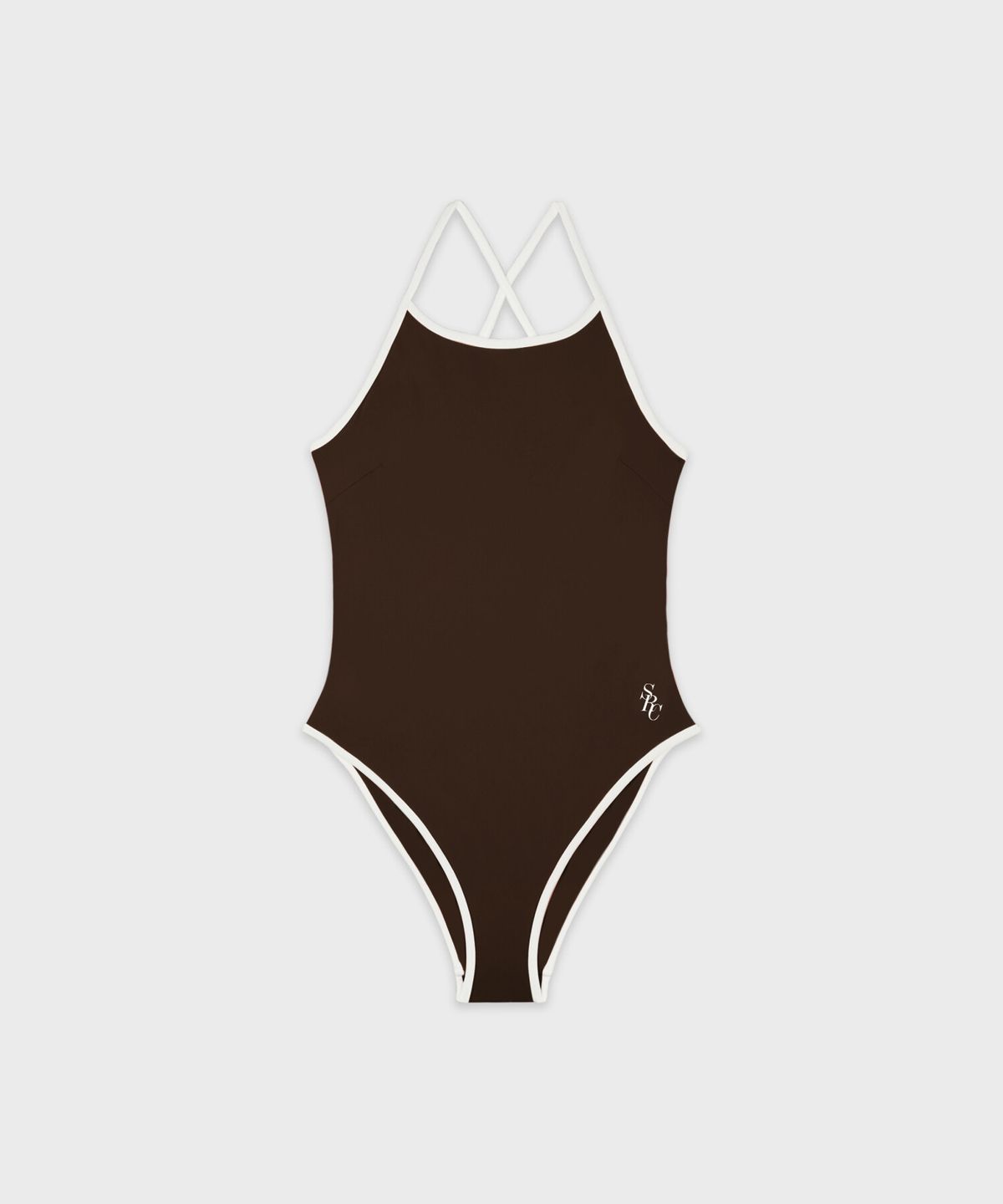 스포티앤리치(SPORTY&RICH) 다이애나 원피스 스윔웨어 - 초코 R263AW8002