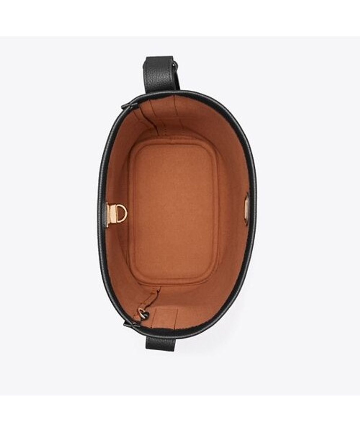 토리버치(TORYBURCH) 락 슬림 미디엄 버킷백 - 블랙