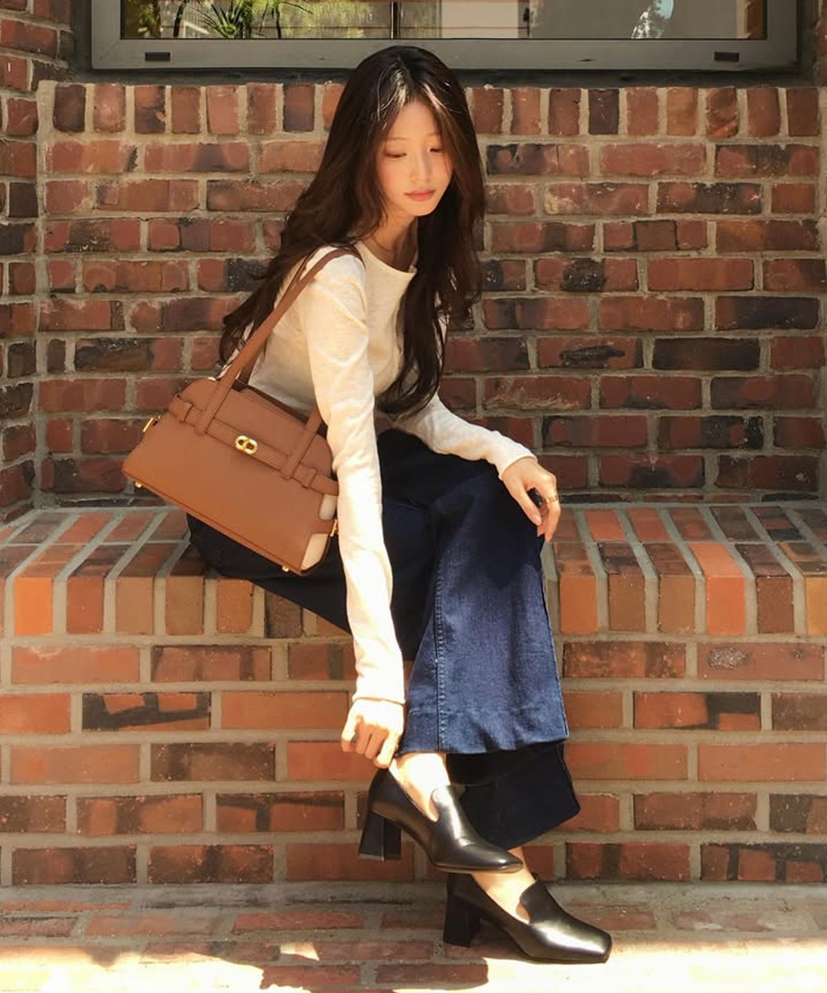 찰스앤키스(CHARLES & KEITH) 스퀘어 토 블록 힐 로퍼 펌프스 2colors CK1-60920407