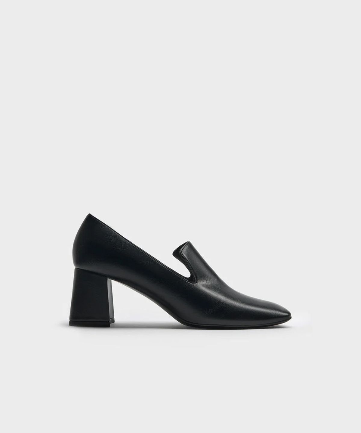 찰스앤키스(CHARLES & KEITH) 스퀘어 토 블록 힐 로퍼 펌프스 2colors CK1-60920407