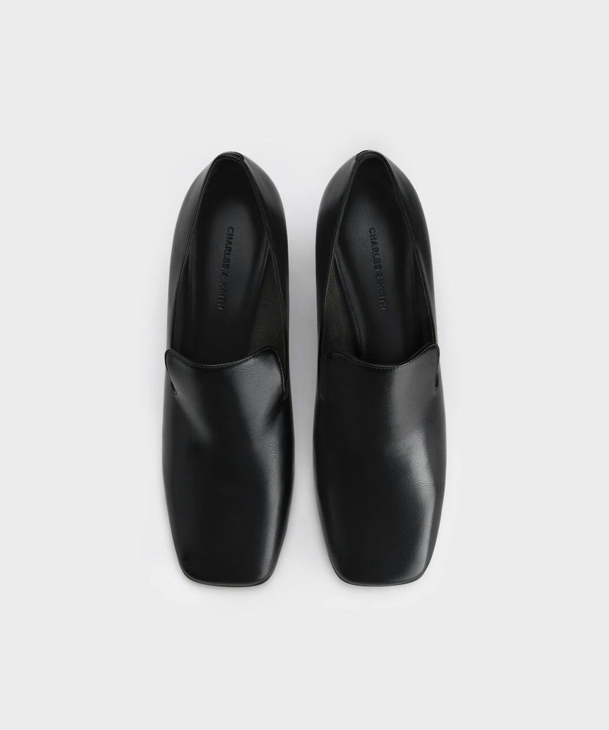 찰스앤키스(CHARLES & KEITH) 스퀘어 토 블록 힐 로퍼 펌프스 2colors CK1-60920407