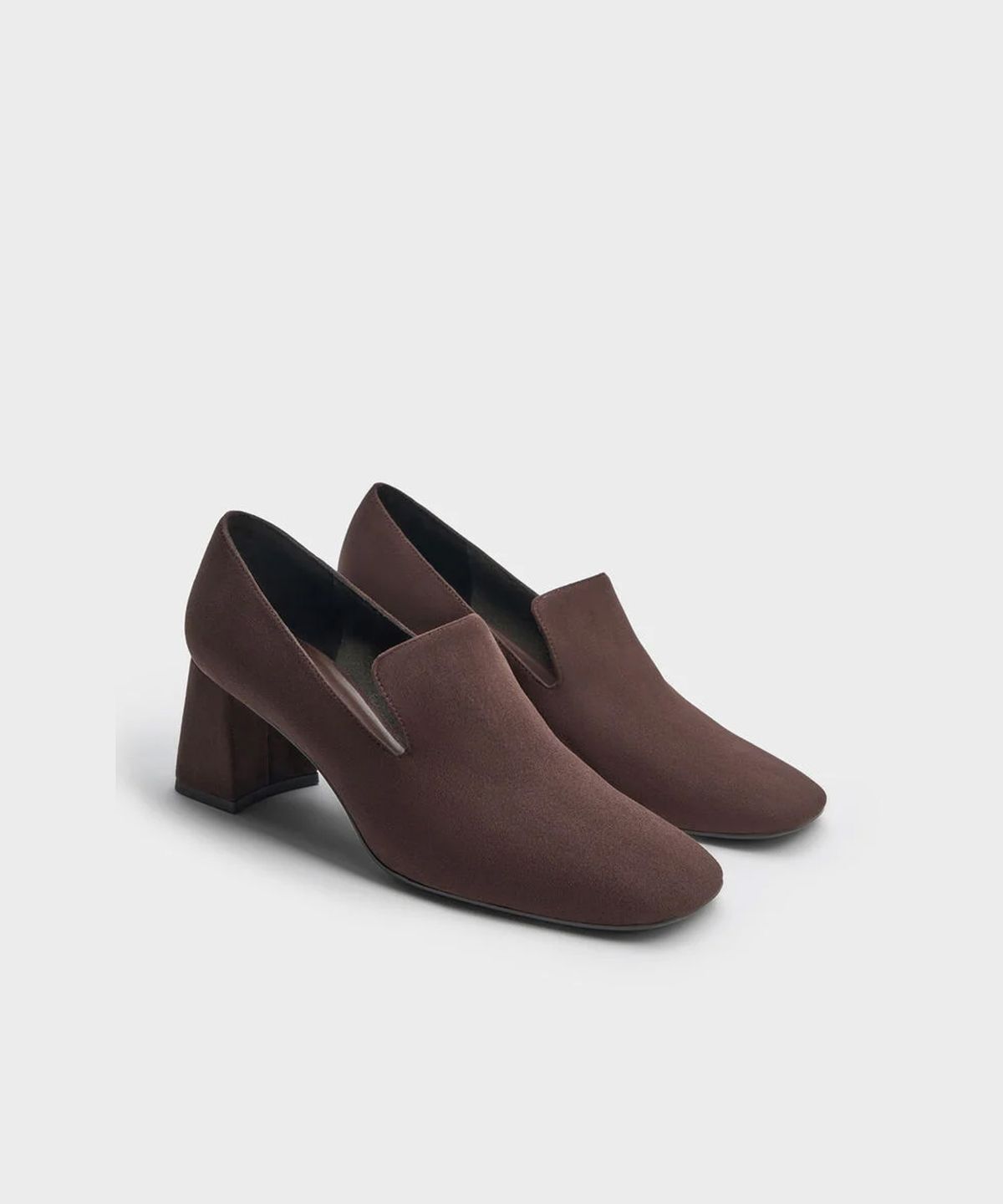 찰스앤키스(CHARLES & KEITH) 스퀘어 토 블록 힐 로퍼 펌프스 2colors CK1-60920407