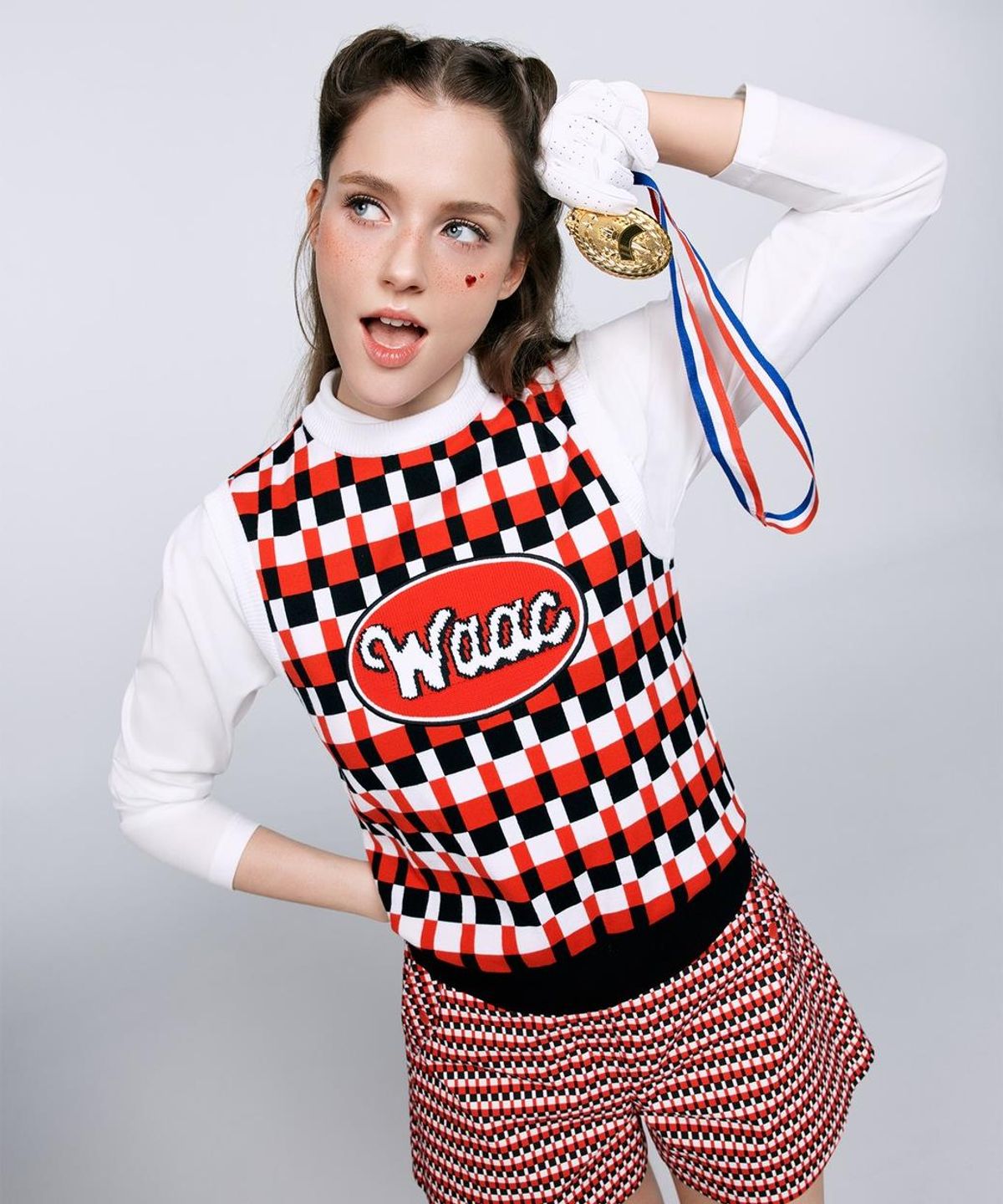 왁(WAAC) Women Cool Sleeve Hybrid Polo WWTBM26300WHX
