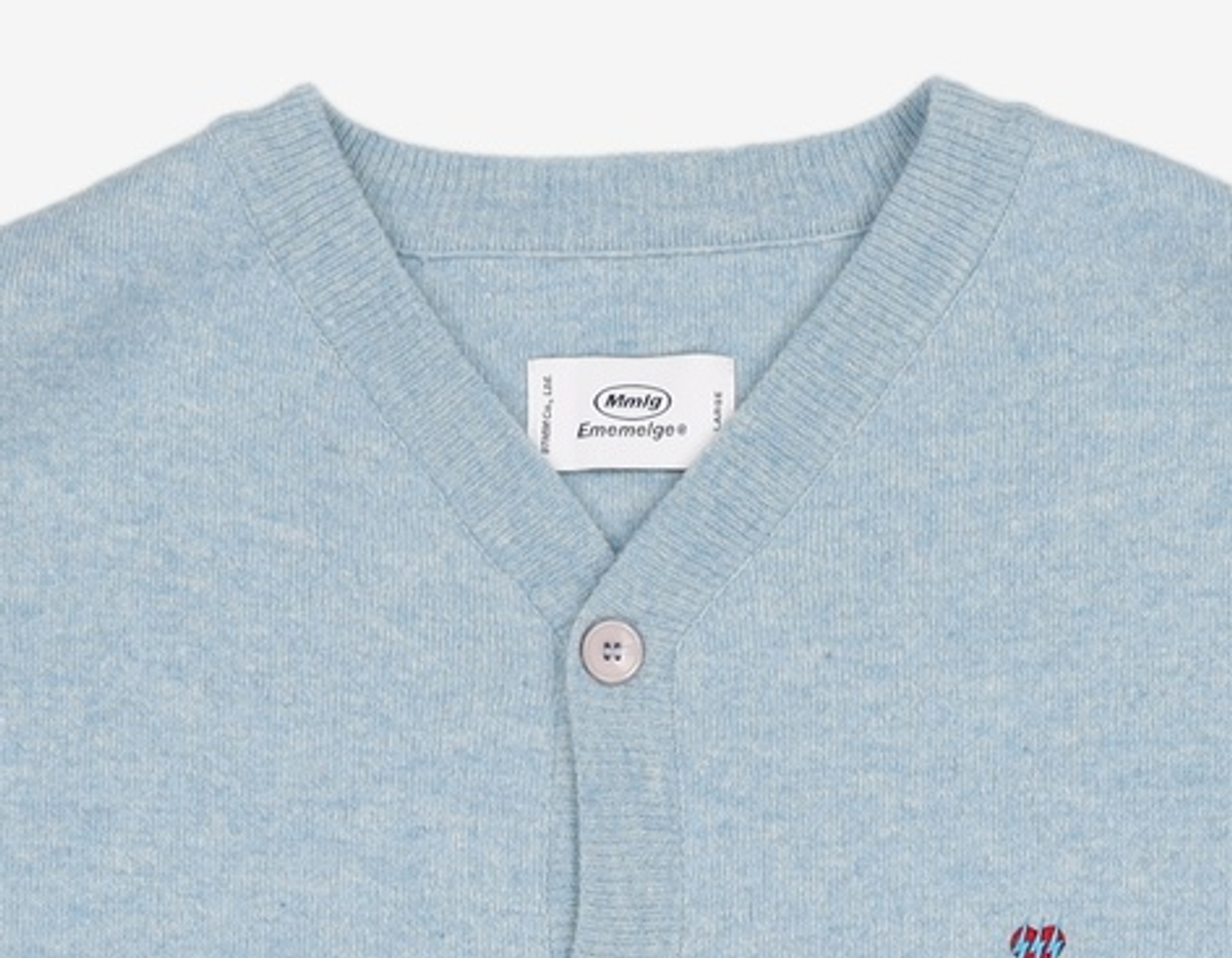 엠엠엘지(MMLG) [Mmlg] L/E COLLEGE CARDIGAN (SKY BLUE) L