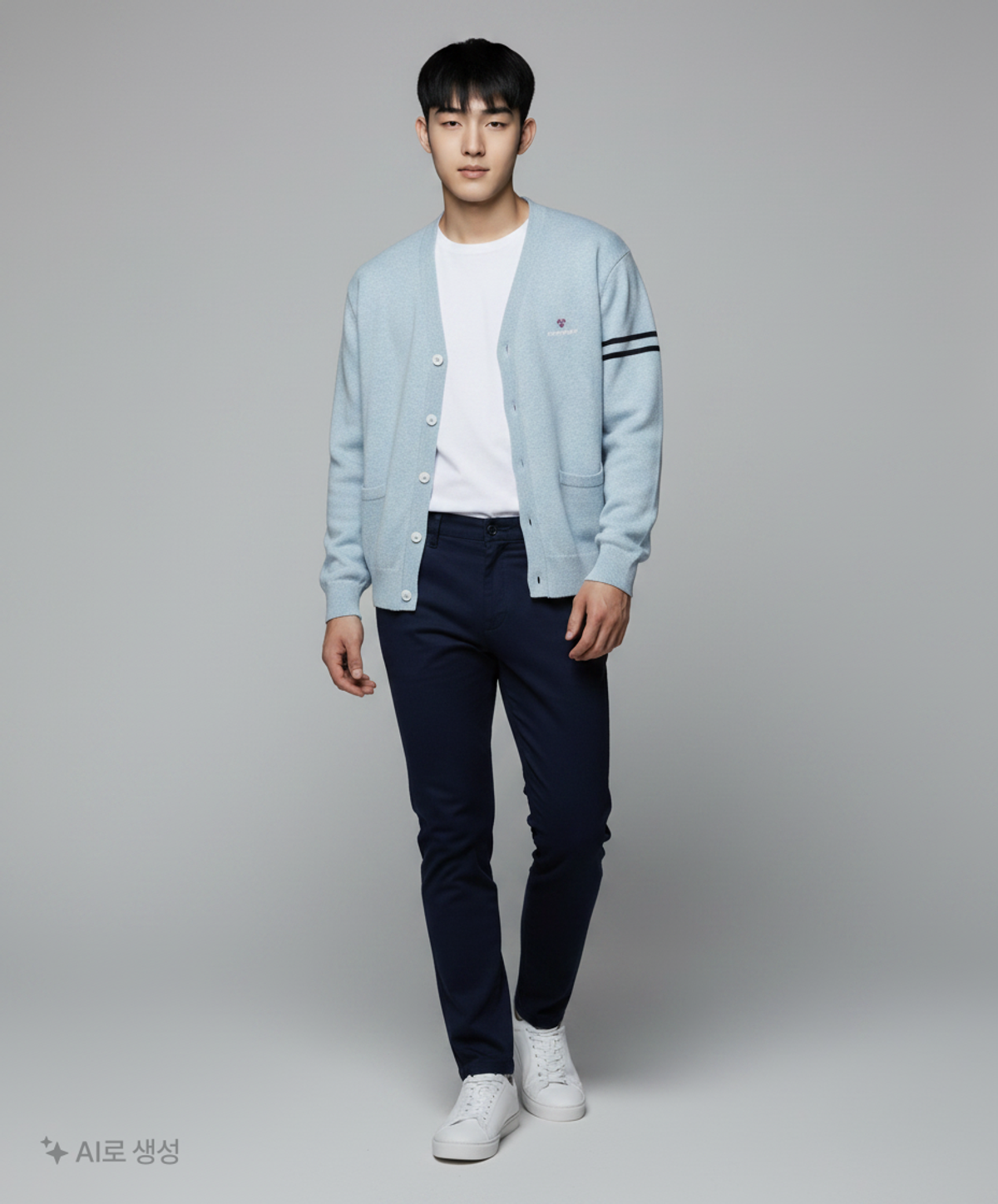 엠엠엘지(MMLG) [Mmlg] L/E COLLEGE CARDIGAN (SKY BLUE) L