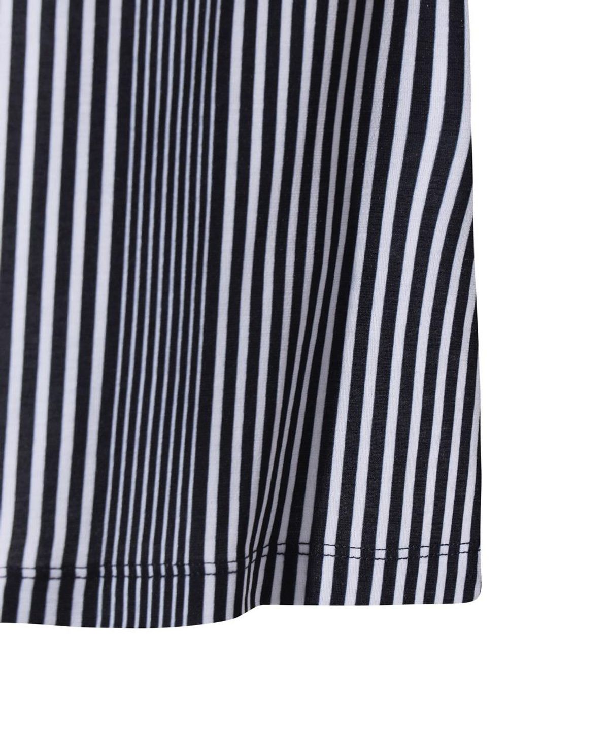 왁(WAAC) Stripe Pattern Highneck Top WWTBM26400BKX