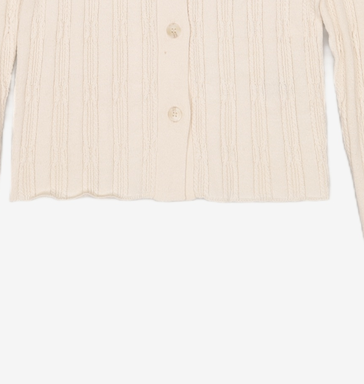 코텔로(KOTELO) Cotton Blended Collar Cardigan  Ivory S