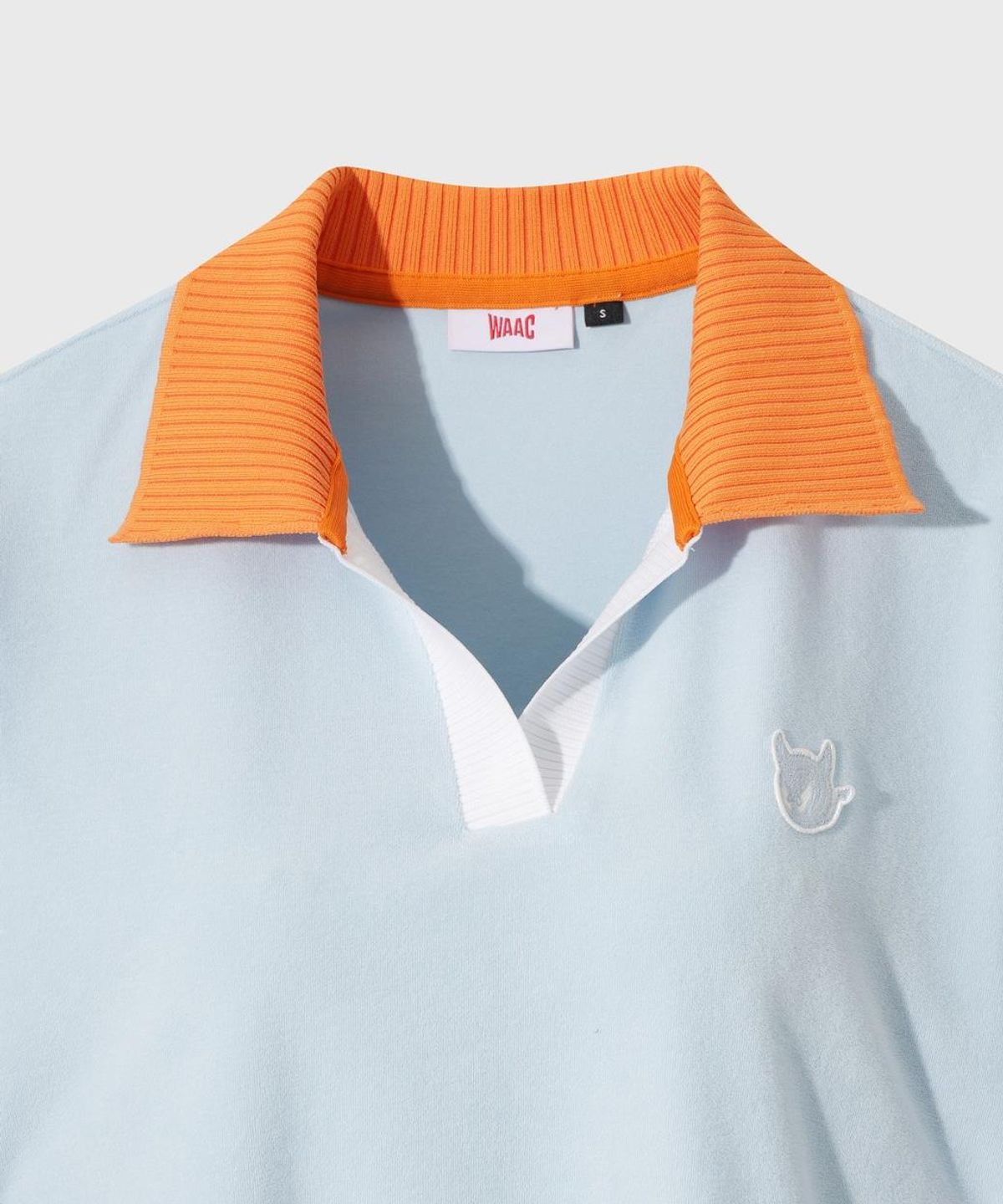 왁(WAAC) Women Color Block Collar Terry Polo WWTCM26304BUL
