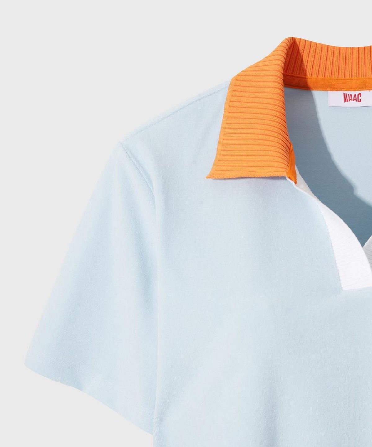 왁(WAAC) Women Color Block Collar Terry Polo WWTCM26304BUL