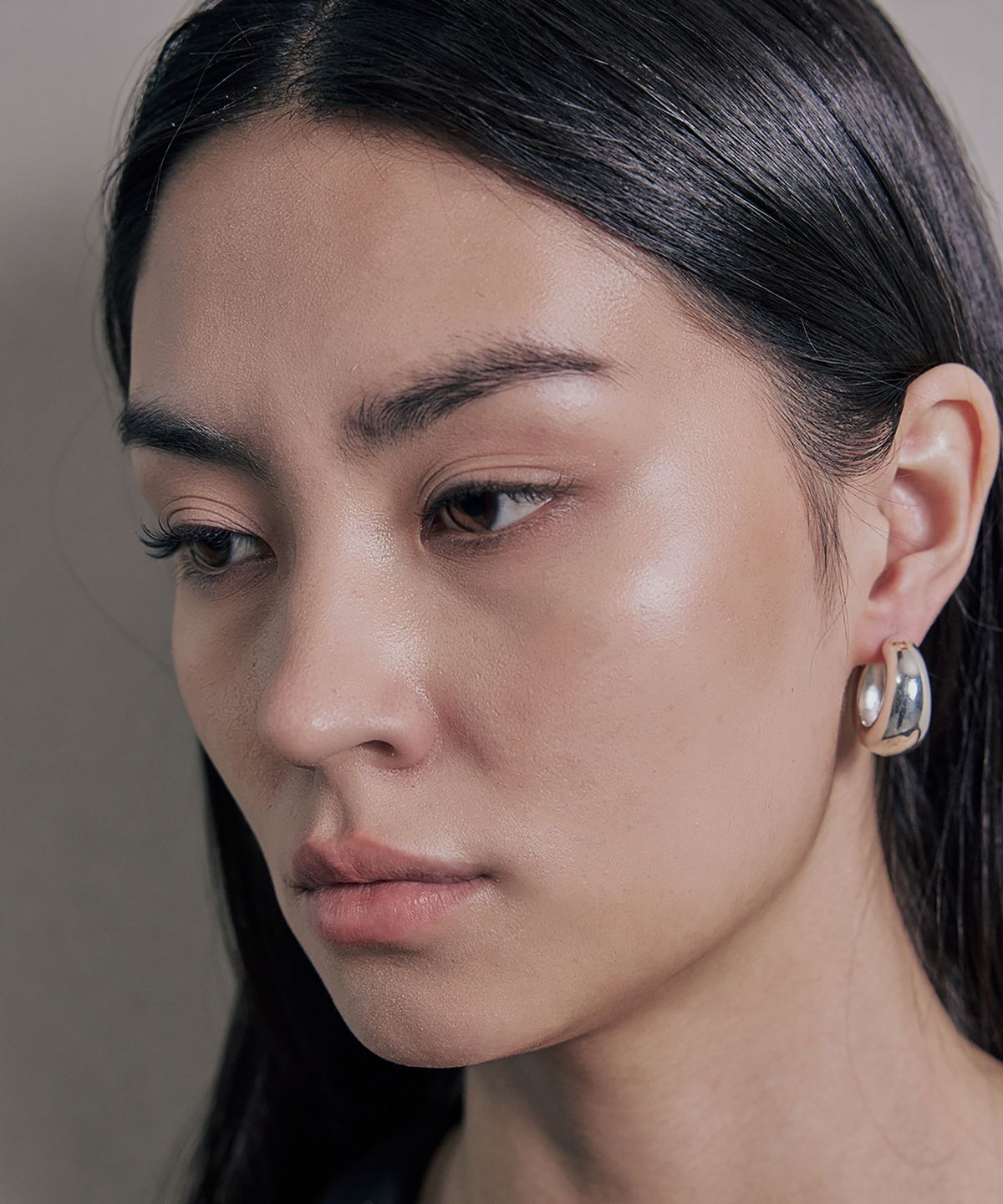 그라스마티네(GRASSE MATINEE) Dome Earrings L Silver
