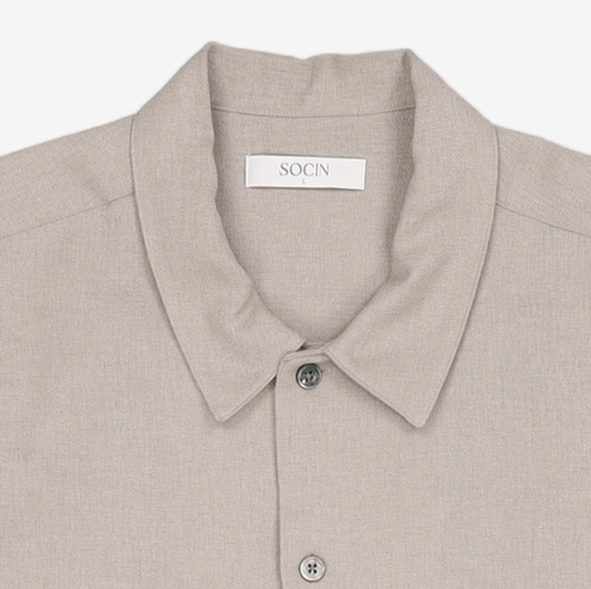 소신(SOCIN) Basket Weave Half Shirts (Khaki) L