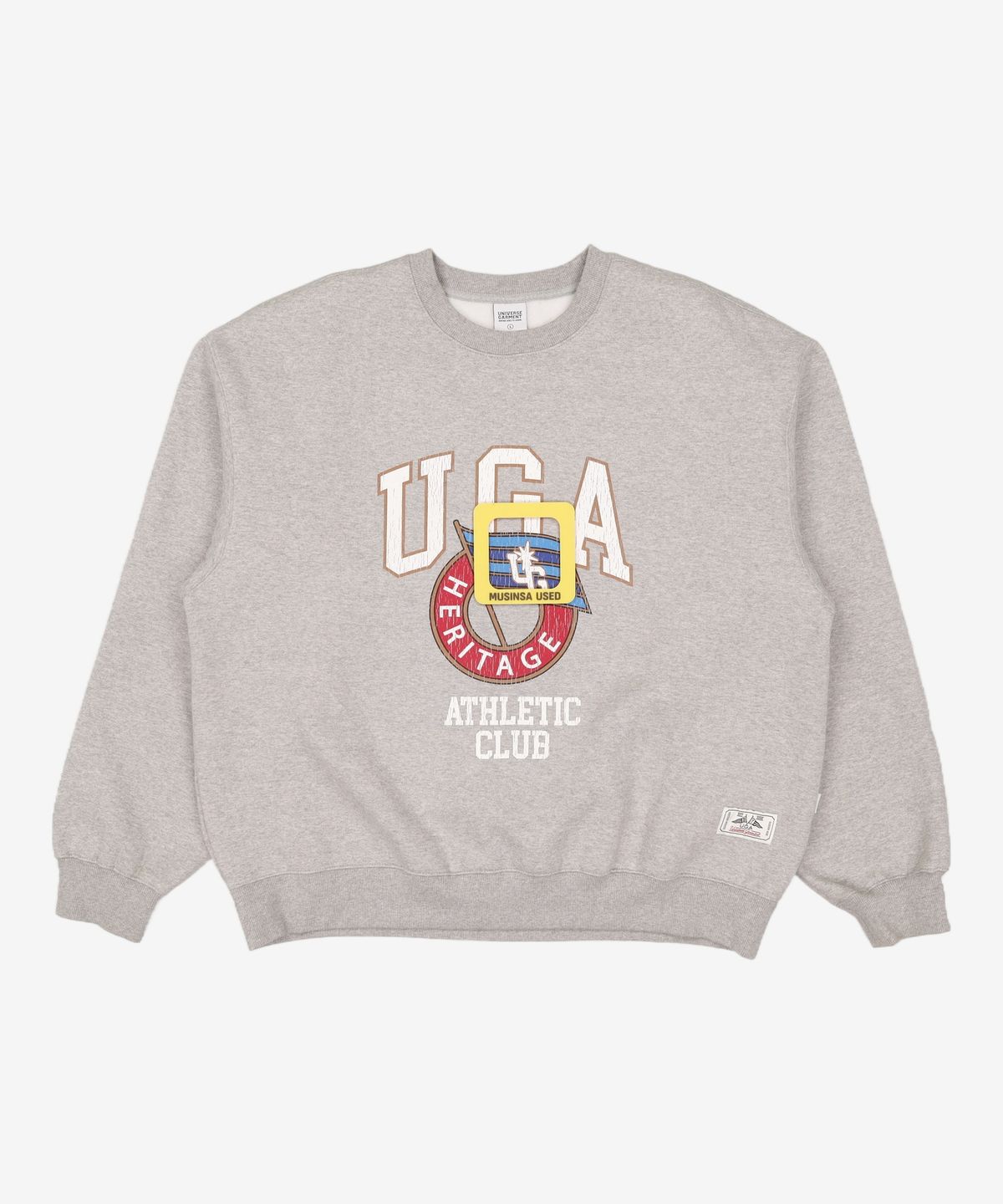 유니버스 가먼트(UNIVERSE GARMENT) UGA 애슬래틱 기모 스웻셔츠_Charcoal L
