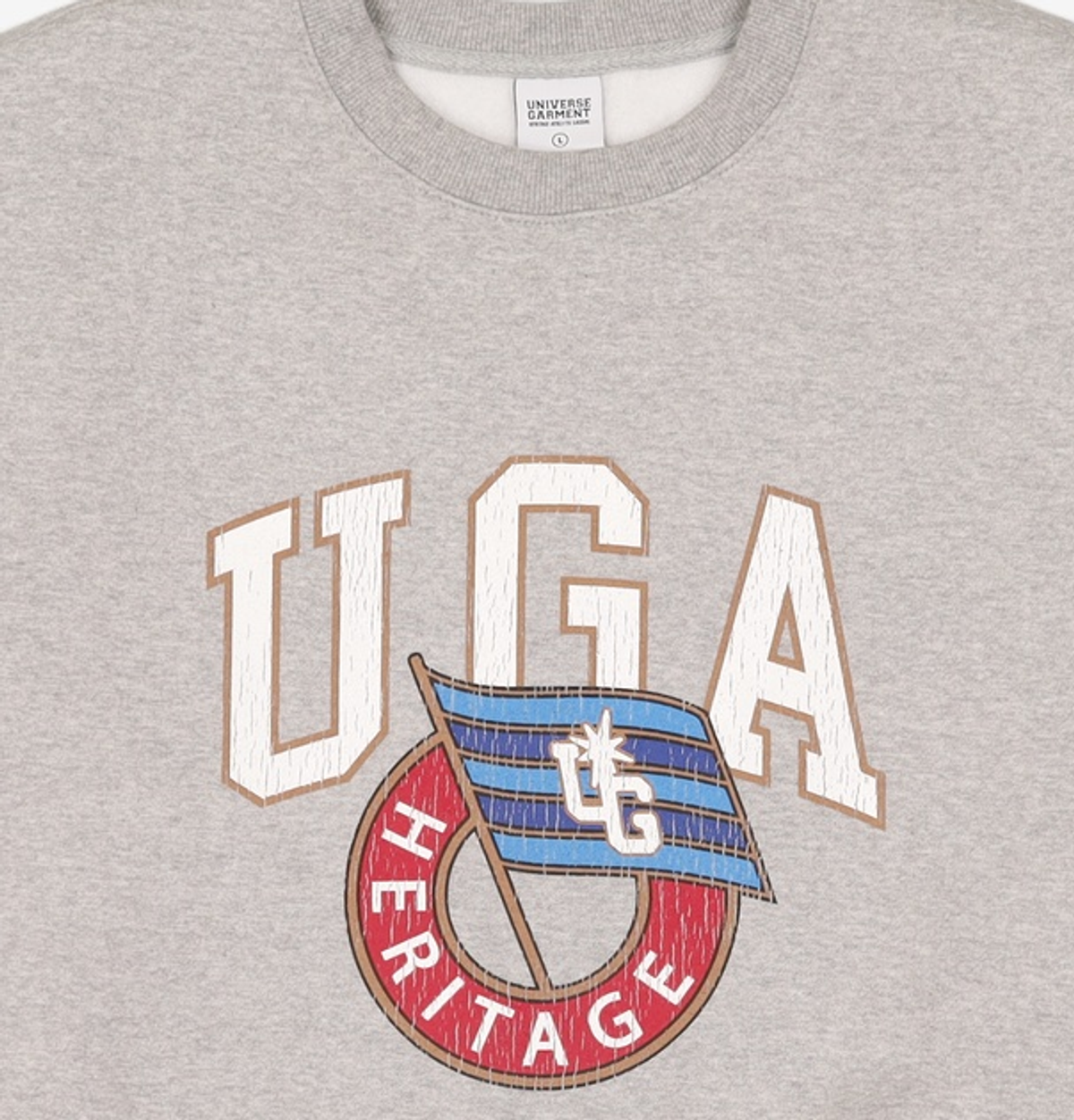 유니버스 가먼트(UNIVERSE GARMENT) UGA 애슬래틱 기모 스웻셔츠_Charcoal L
