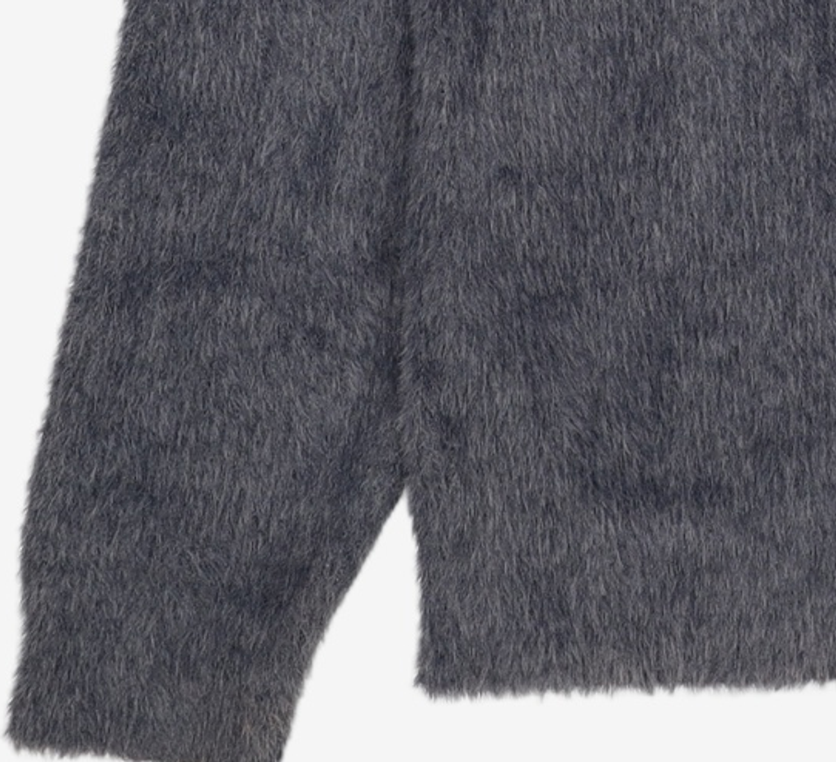 노매뉴얼(NOMANUAL) CROPPED HAIRY KNIT - DUSK M