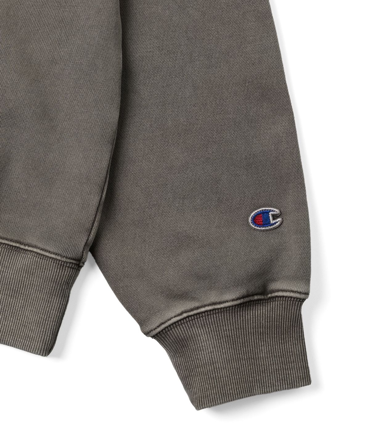 챔피온(CHAMPION) 아치 로고 루즈핏 아플리케 다잉 후드 집업 Brown