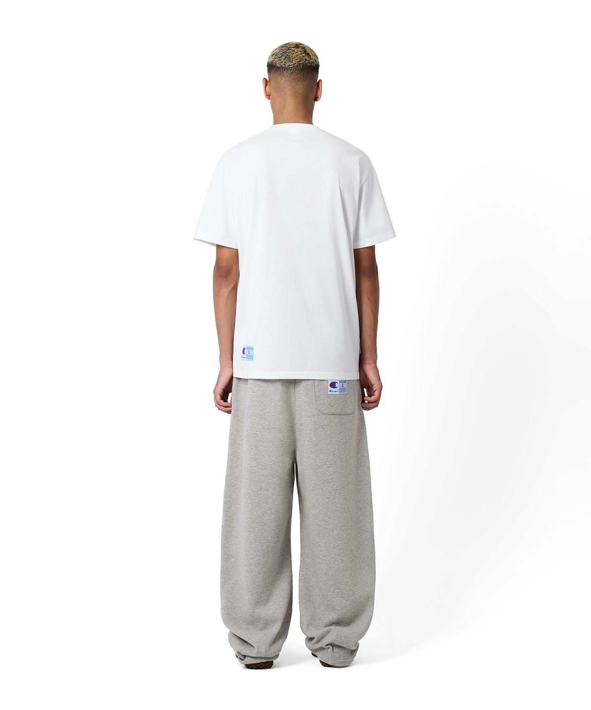 챔피온(CHAMPION) 벌룬핏 조그택 기모 스웨트 팬츠 Medium Grey