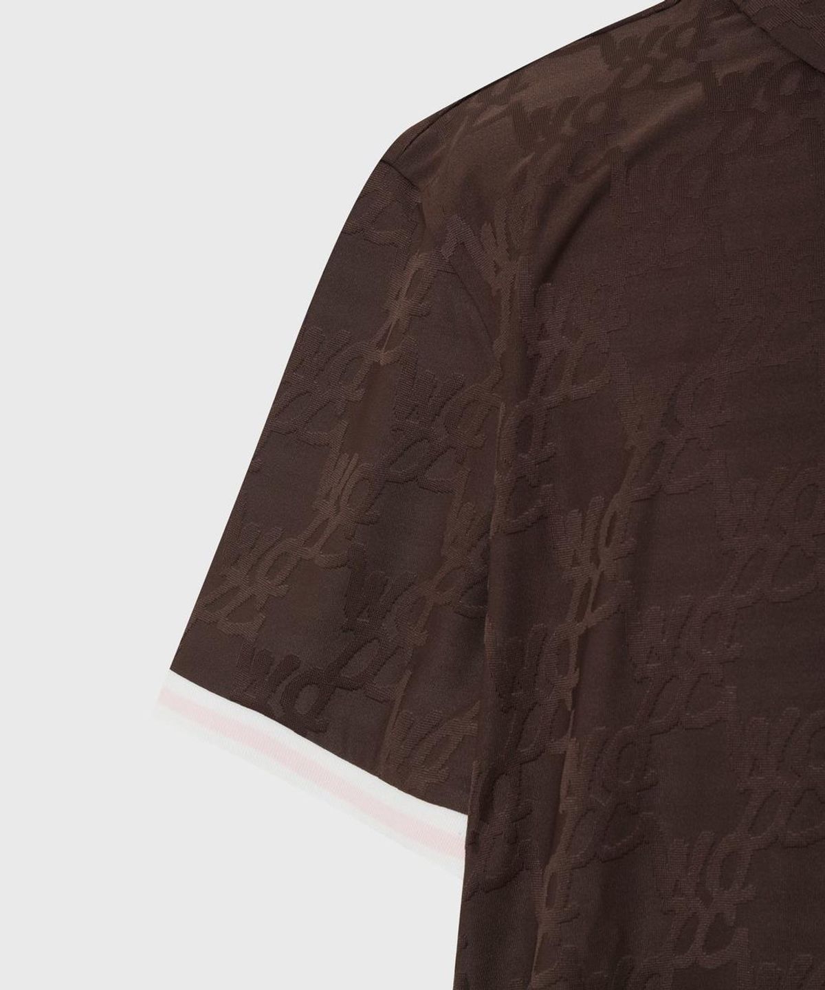 왁(WAAC) Men WAACKY Jacquard Polo WMTCM26500BRD