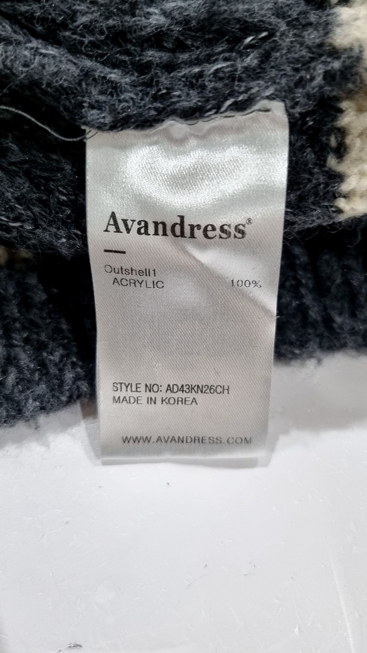 어반드레스(AVANDRESS) Block Raglan Knit Zip-up CHARCOAL XL
