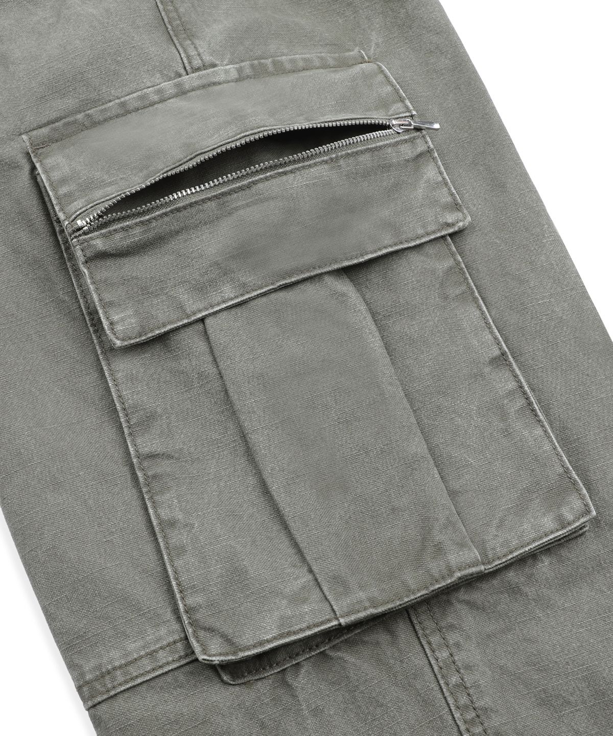 엑스톤즈(XTONZ) XP344 스택 루즈핏 워싱 코튼 카고 팬츠 (KHAKI)