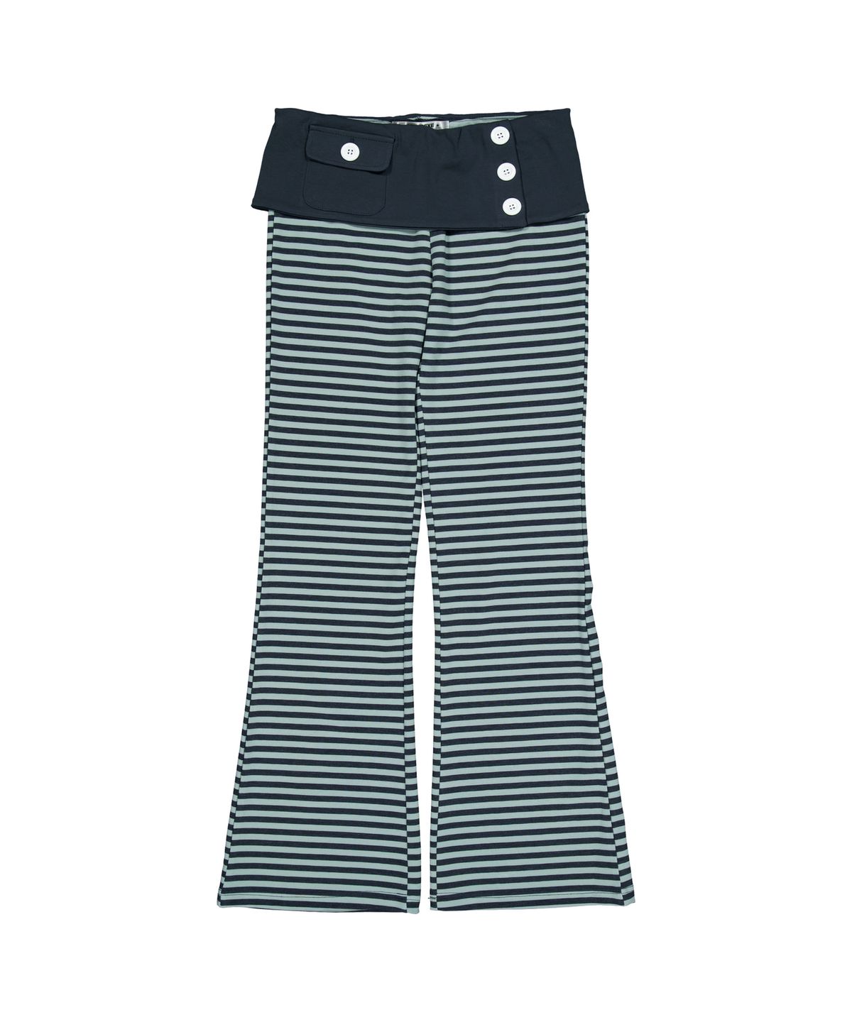 셋업이엑스이(SETUP-EXE) SKULL LOGO STRIPE FLARE PANTS / MINT