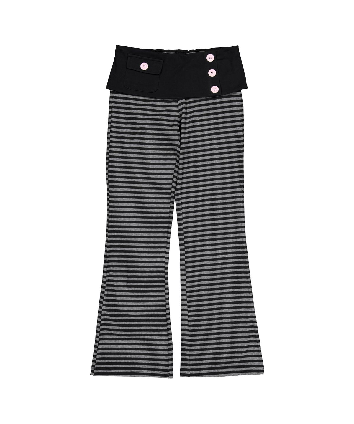 셋업이엑스이(SETUP-EXE) SKULL LOGO STRIPE FLARE PANTS / BLACK