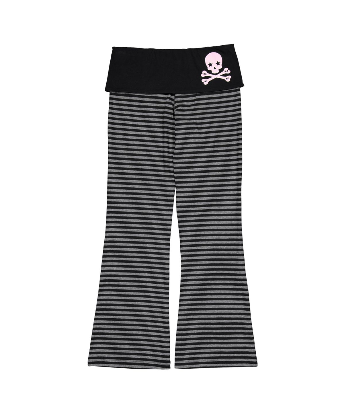 셋업이엑스이(SETUP-EXE) SKULL LOGO STRIPE FLARE PANTS / BLACK