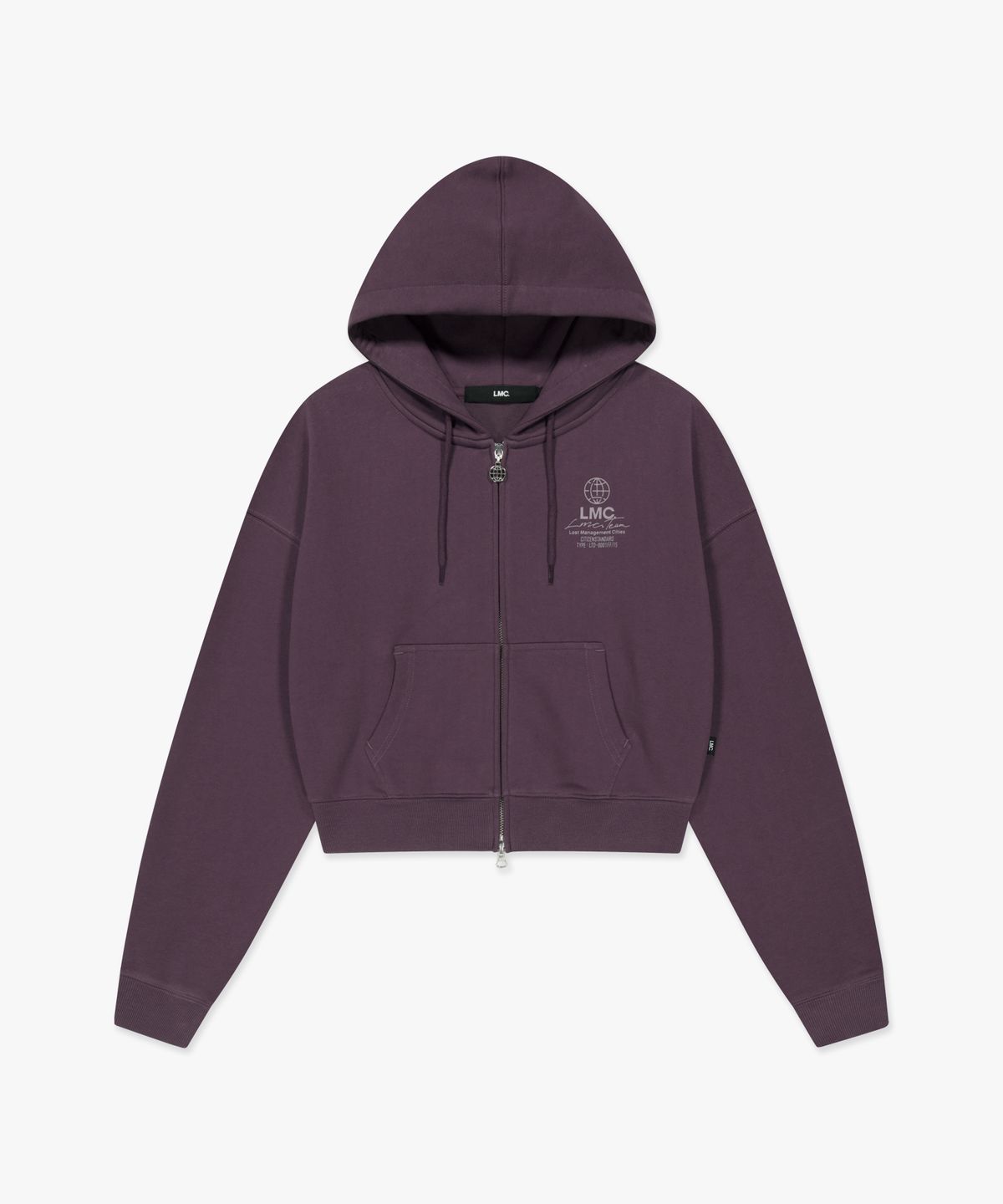 엘엠씨(LMC) WM SIGNATURE COMBO ZIP-UP HOODIE dark purple