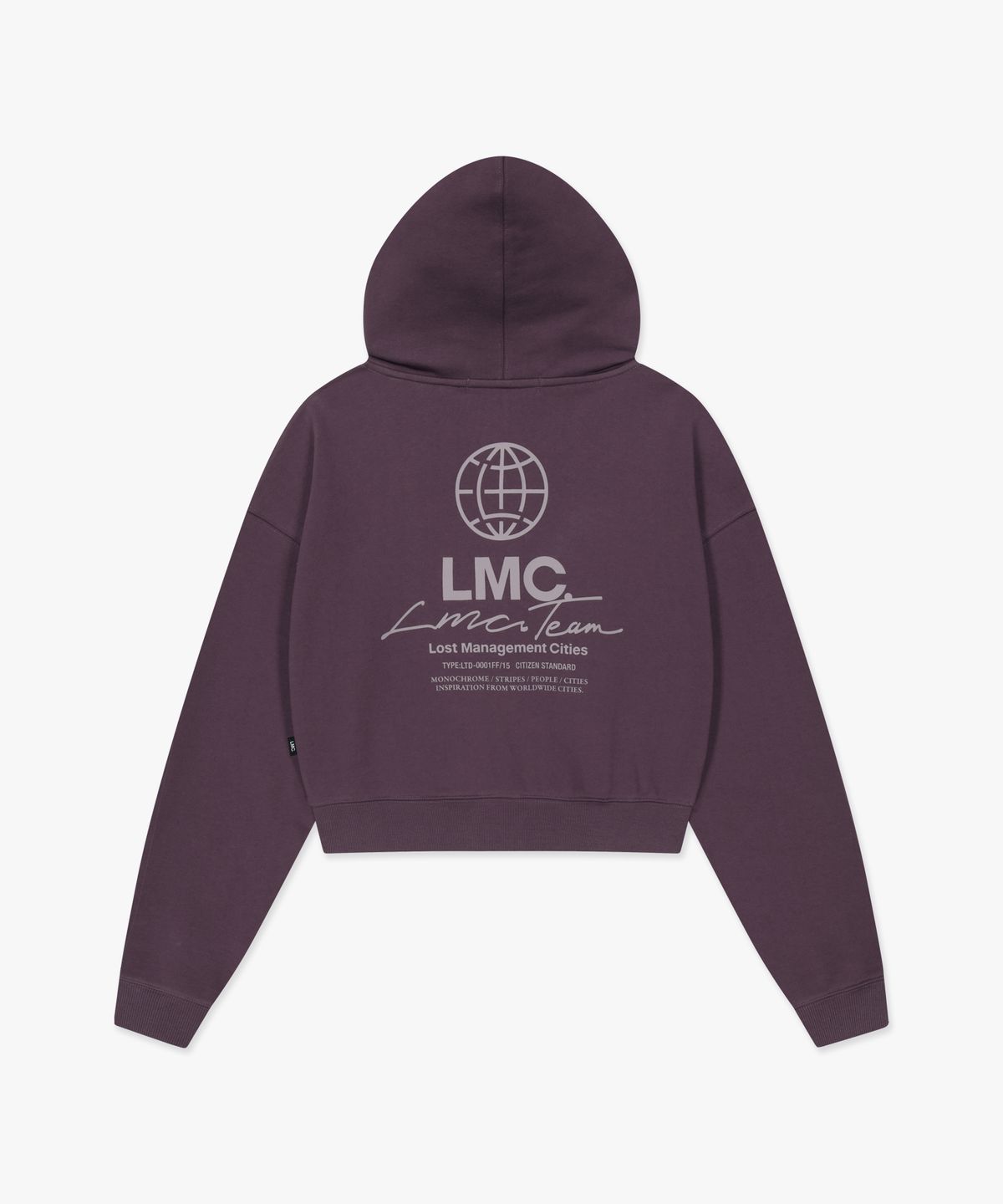 엘엠씨(LMC) WM SIGNATURE COMBO ZIP-UP HOODIE dark purple