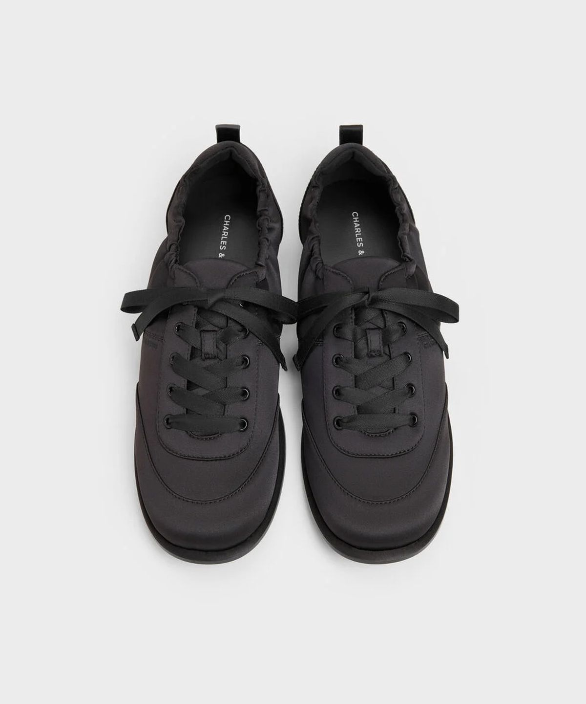 찰스앤키스(CHARLES & KEITH) 새틴 셔링 스니커즈 2colors CK1-70920234